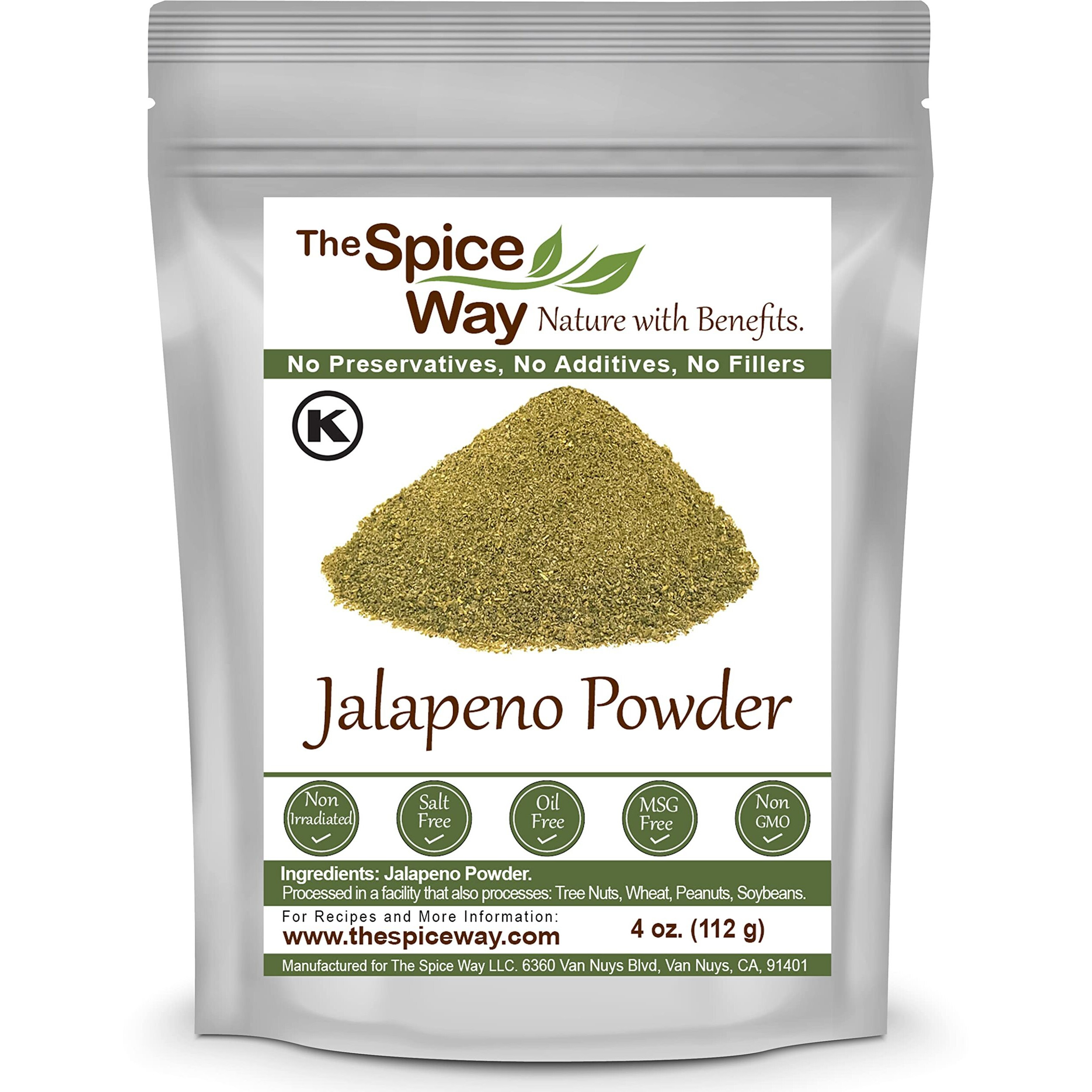 The Spice Way Jalapeno Powder - (4 Oz) Hot Pepper Powder From Pure Chile Dried Pods
