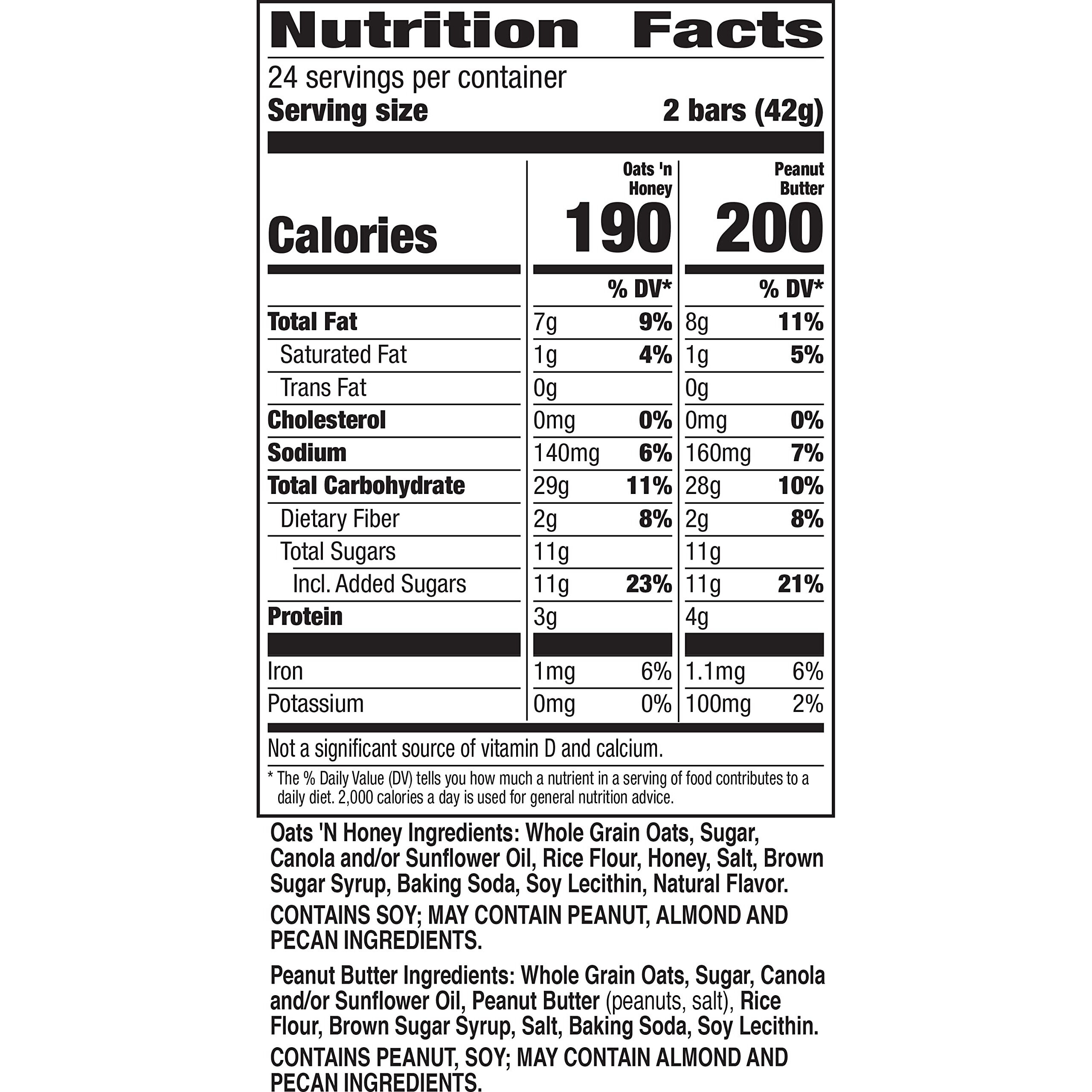 Nature Valley Crunchy Granola Bars, Variety Pack, 1.49 Oz, 24 Ct, 48 Bars