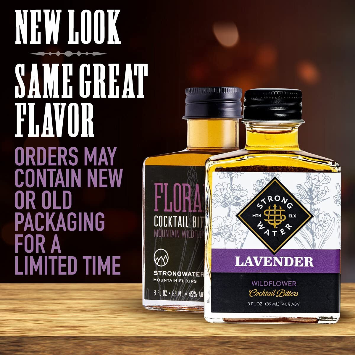 Strongwater Lavender Bitters (40 Servings) - Lavender Bitters For Cocktails Made With Lavender, Chamomile, Calendula & Wormwood - Pair With Gin Or A Vodka Martini - 3Oz, 1 Pack