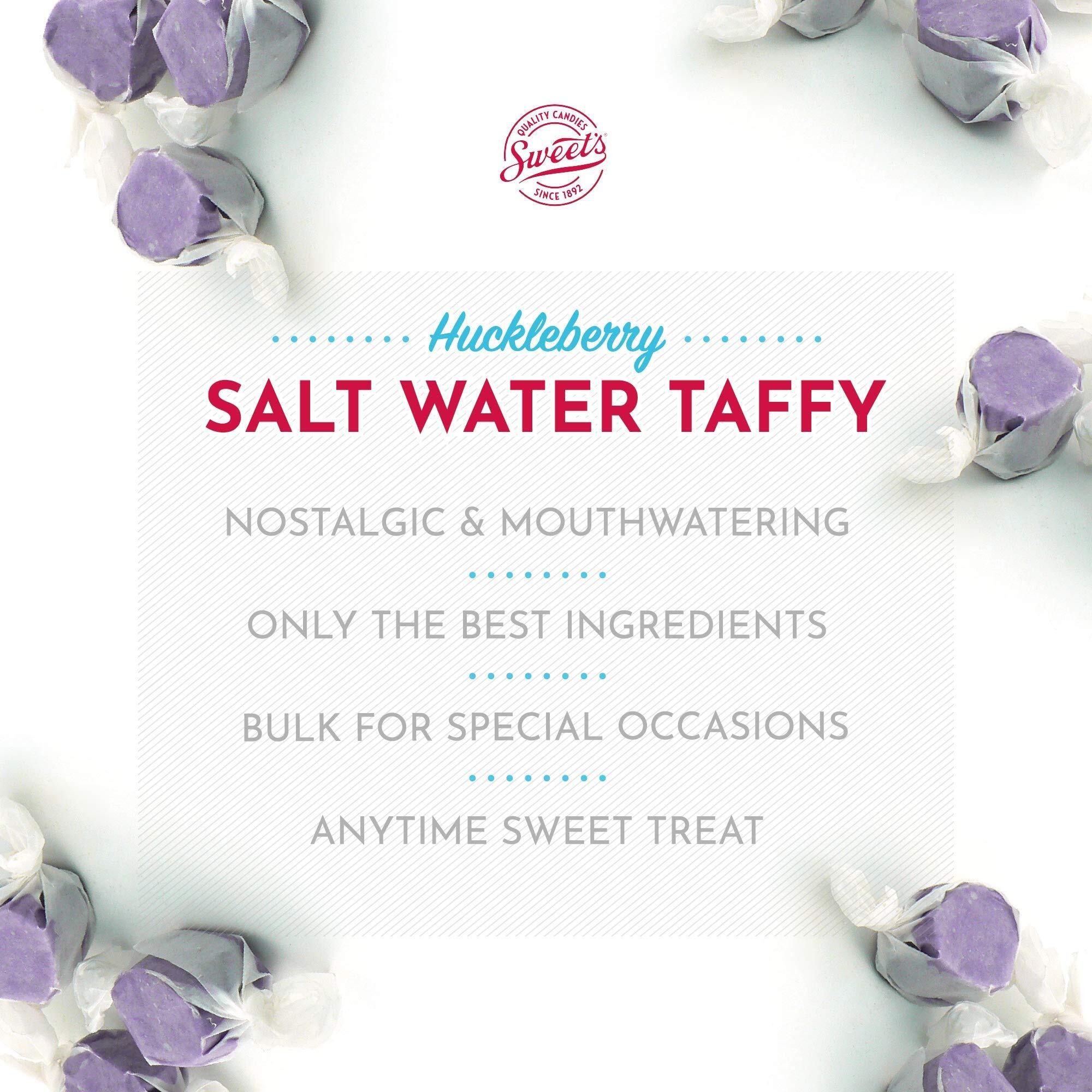 Bulk Saltwater Taffy, Huckleberry, 3 Pounds