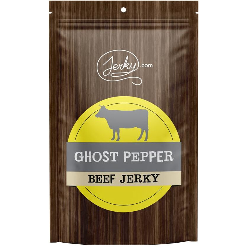 Jerky.Com All Natural Ghost Pepper Beef Jerky - Extra Spicy, Premium Grass-Fed Beef, High Protein Snack - No Added Preservatives, No Msg Or Nitrates, 100% Lean Beef (2.5 Ounce, Pack Of 1)
