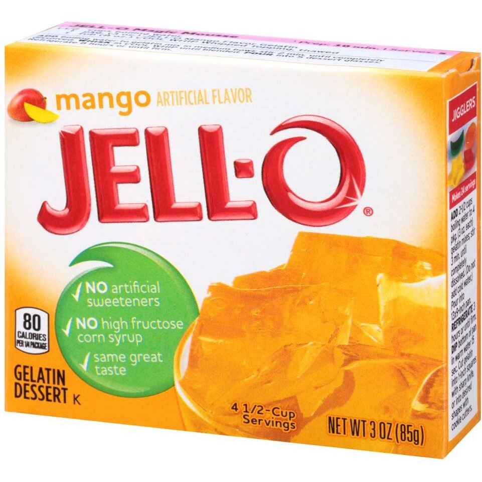 Jell-O Mango Gelatin Mix 3 Ounce Box (Pack Of 6)