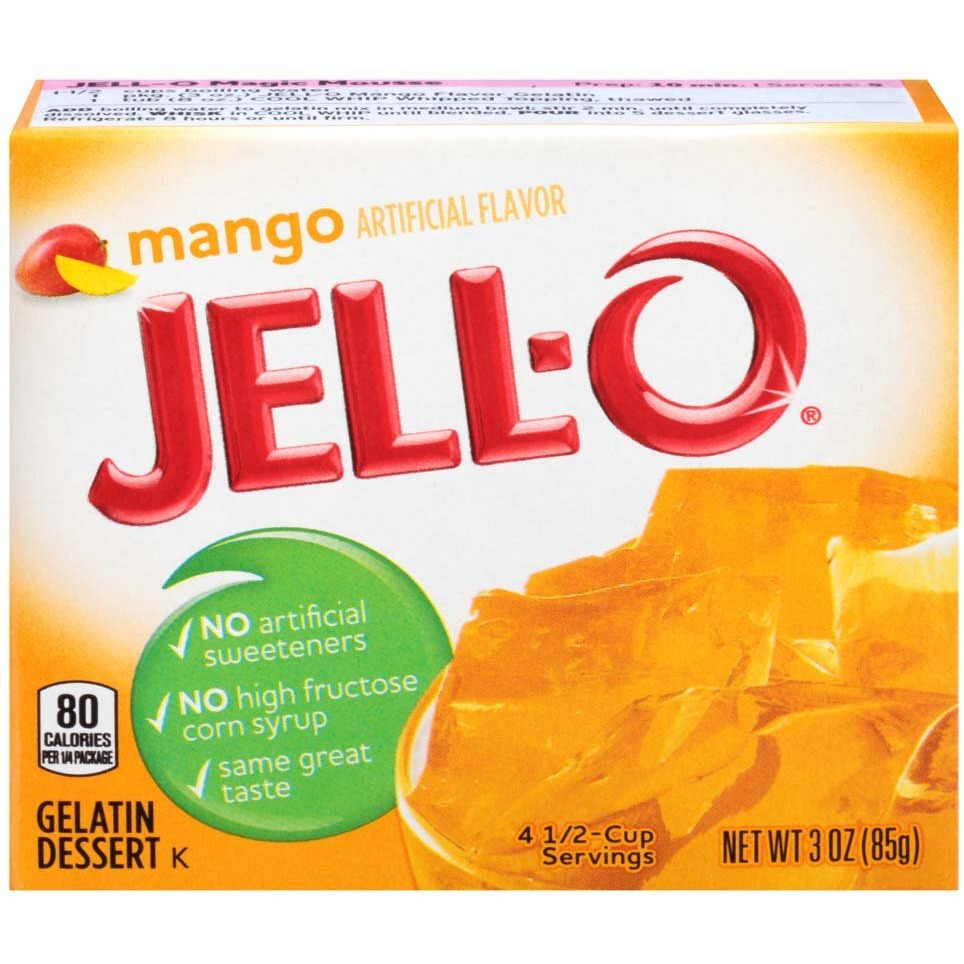 Jell-O Mango Gelatin Mix 3 Ounce Box (Pack Of 6)