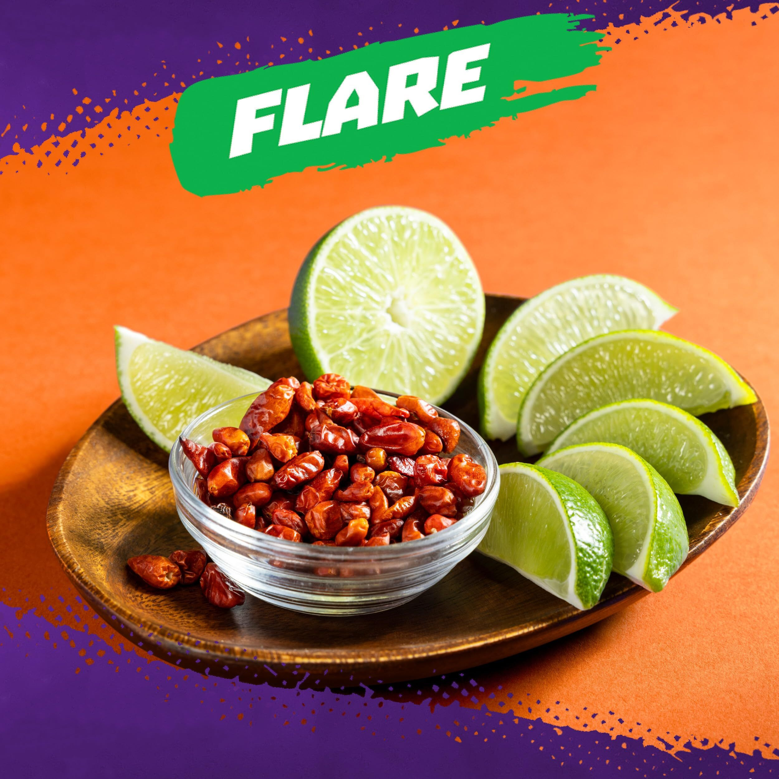 Takis Flare Hot Nuts 12 Pc / 3.2 Oz Snack Size Box, Chili Pepper & Lime Flavored Medium Spicy Double-Crunch Peanuts