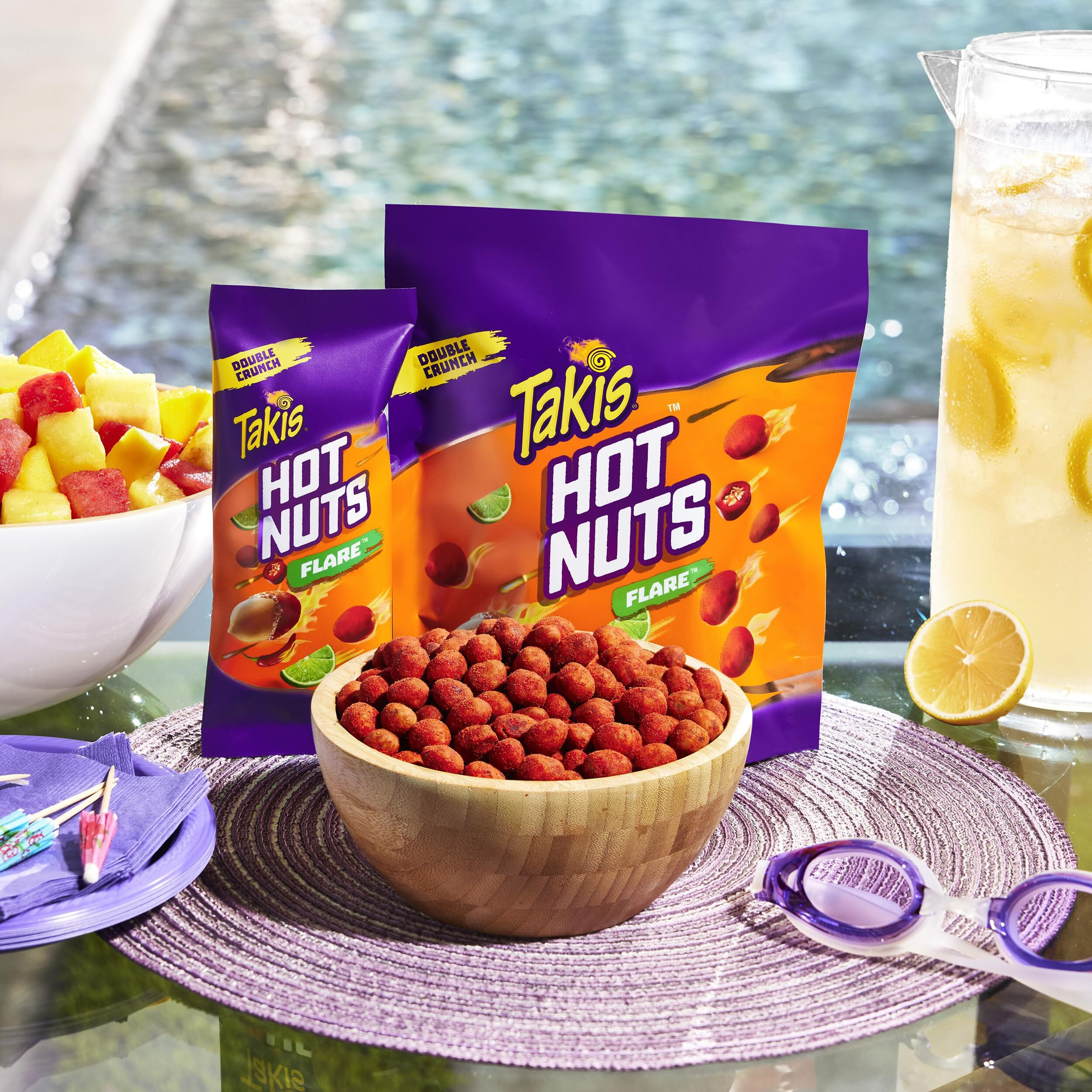 Takis Flare Hot Nuts 12 Pc / 3.2 Oz Snack Size Box, Chili Pepper & Lime Flavored Medium Spicy Double-Crunch Peanuts