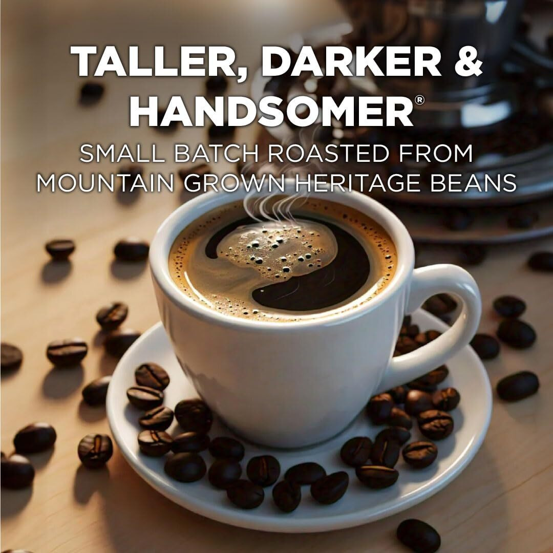 Maud's Organic Dark Roast Coffee Pods, 50 Ct | Taller Darker & Handsomer | Fair Trade Single Origin | 100% Organic Arabica | Solar Energy Produced Recyclable Pods Compatible With Keurig K Cups Maker