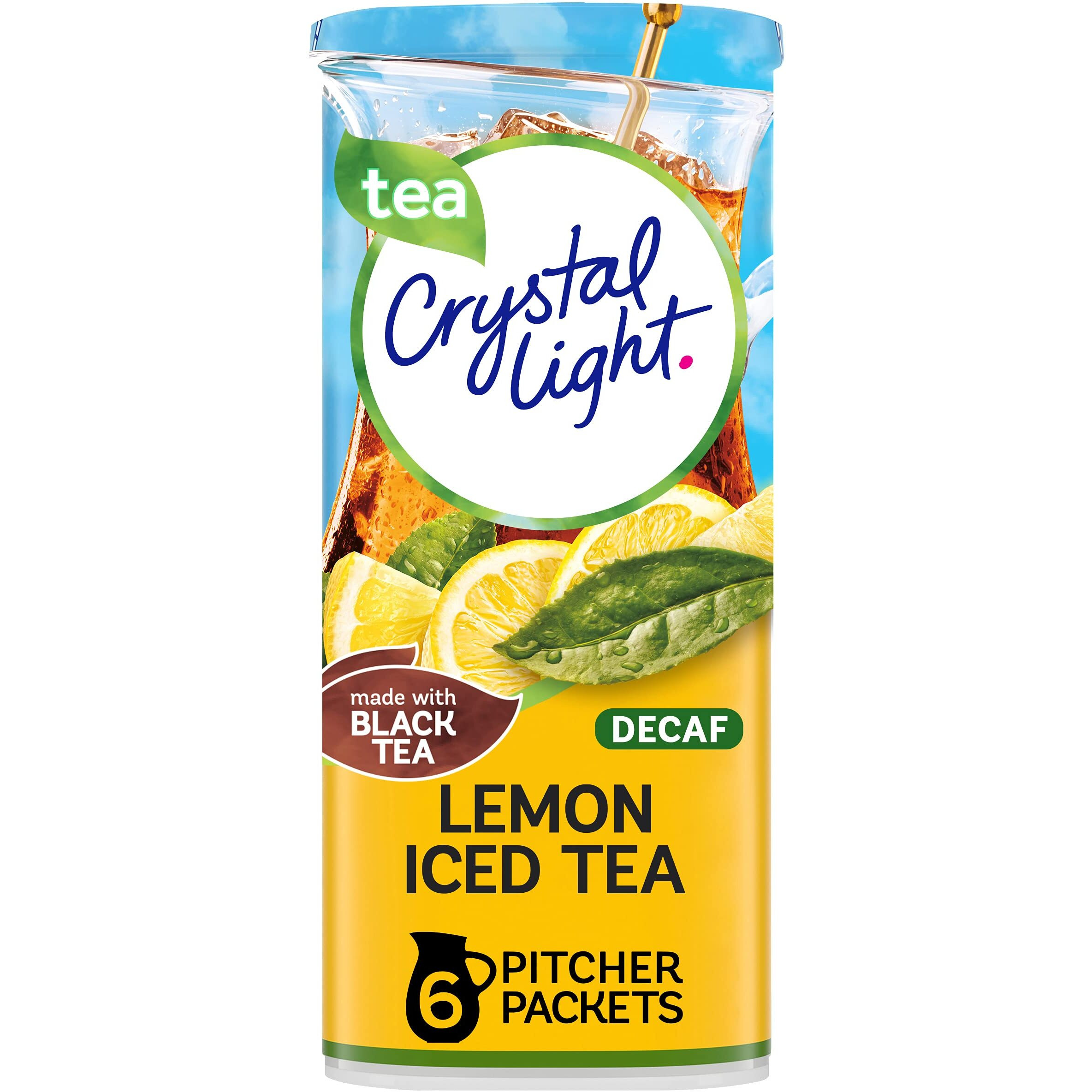 Crystal Light Decaffeinated Lemon Iced Tea Drink Mix (6 Pitcher Packets)