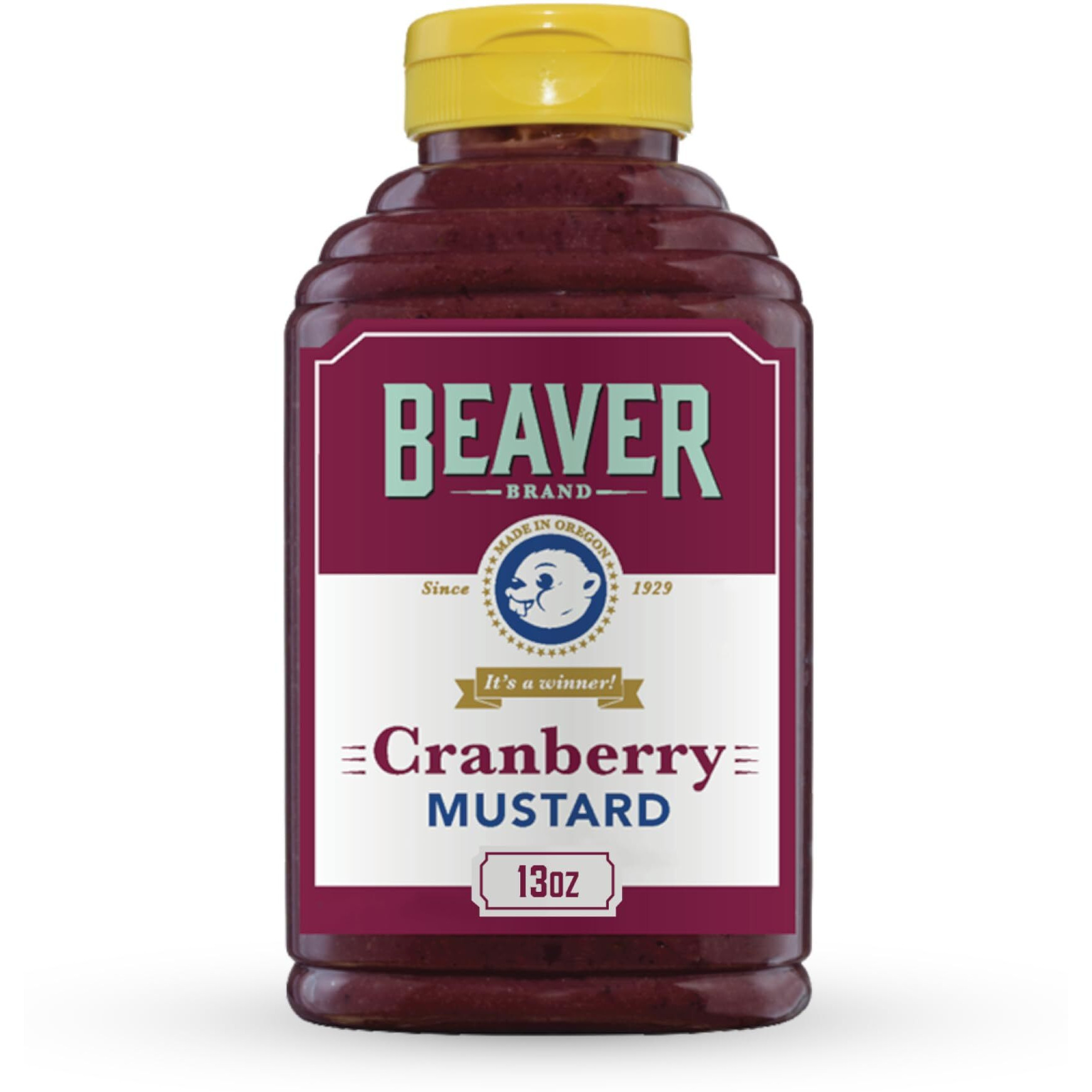 Beaver Cranberry Mustard, 13 Oz Squeeze Bottle