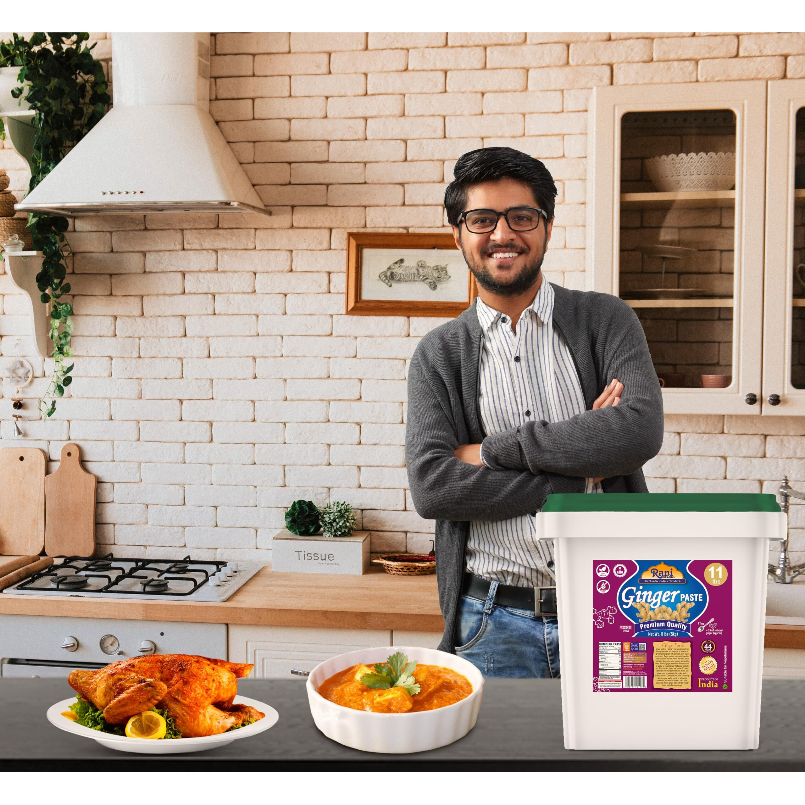 Rani Ginger Cooking Paste 176Oz (11Lbs) 5Kg Bulk ~ Vegan | Gluten Free | Non-Gmo | Kosher | No Colors | Indian Origin