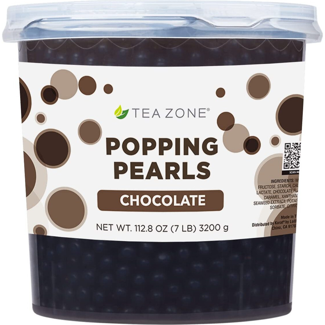 Tea Zone B2071 Chocolate Popping Pearls (7 Lbs) For Beverages, Sweets, Ice Cream