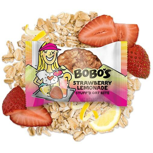Bobo's Oat Bites Stuff'D Strawberry Lemonade, Pack Of 30 (1.3 Oz Bites), Gluten Free Whole Grain Rolled Oats