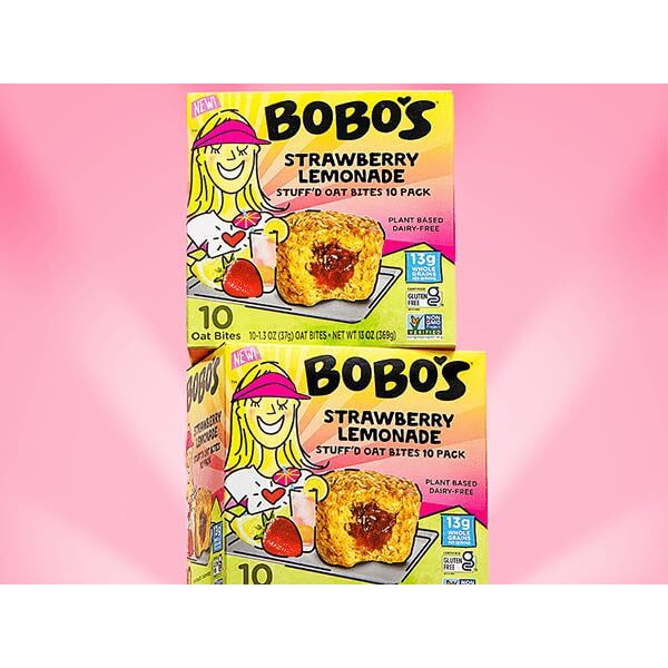 Bobo's Oat Bites Stuff'D Strawberry Lemonade, Pack Of 30 (1.3 Oz Bites), Gluten Free Whole Grain Rolled Oats