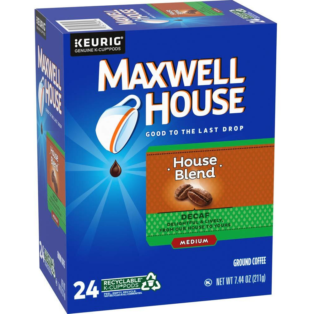 Maxwell House Decaf Coffee Single Serve K Cups, 24 Count