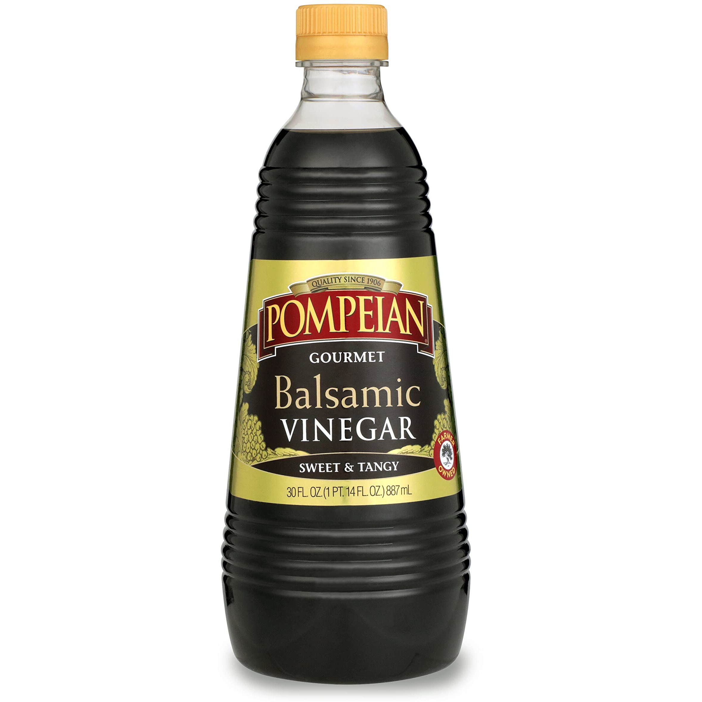 Pompeian Gourmet Balsamic Vinegar, Perfect For Salad Dressings, Sauces, Seafood & Meat Dishes, Naturally Gluten Free, 30 Fl. Oz.