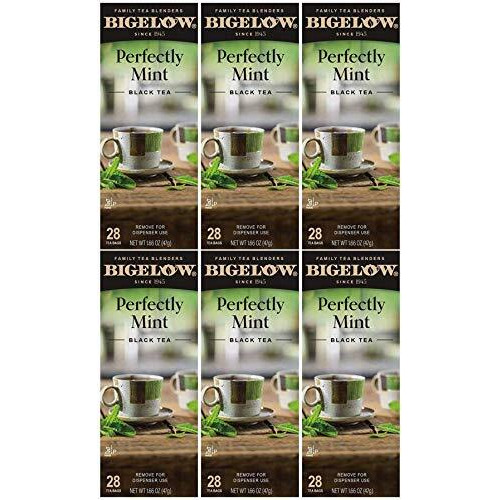 Bigelow Tea Bags, Plantation Mint, 28-Count Boxes (Pack Of 6)