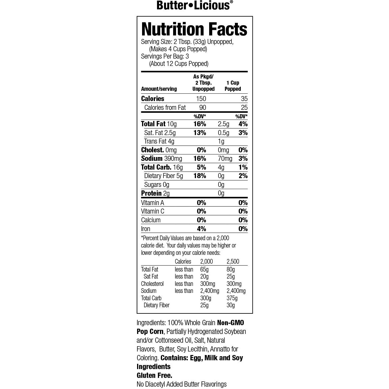 Jolly Time Value Pack Butter-Licious, Original Buttery Microwave Popcorn Snack, Gluten Free With Real Buttered Corn Homestyle Flavor (Bulk 24-Count Box)