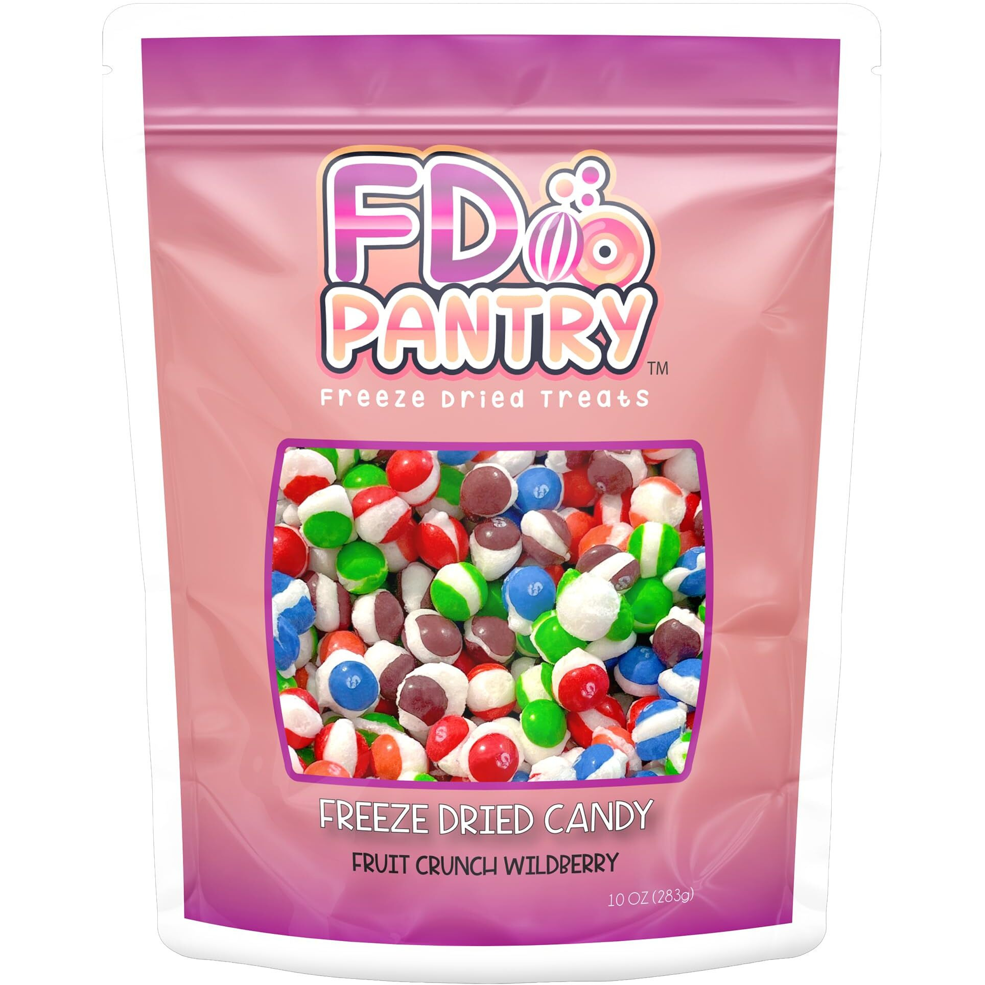 Fruit Crunch Wildberry - Freeze Dried Candy, 10 Oz - Assorted Wild Berry Flavors, Large Pouch - Ideal Gift Snack Treat