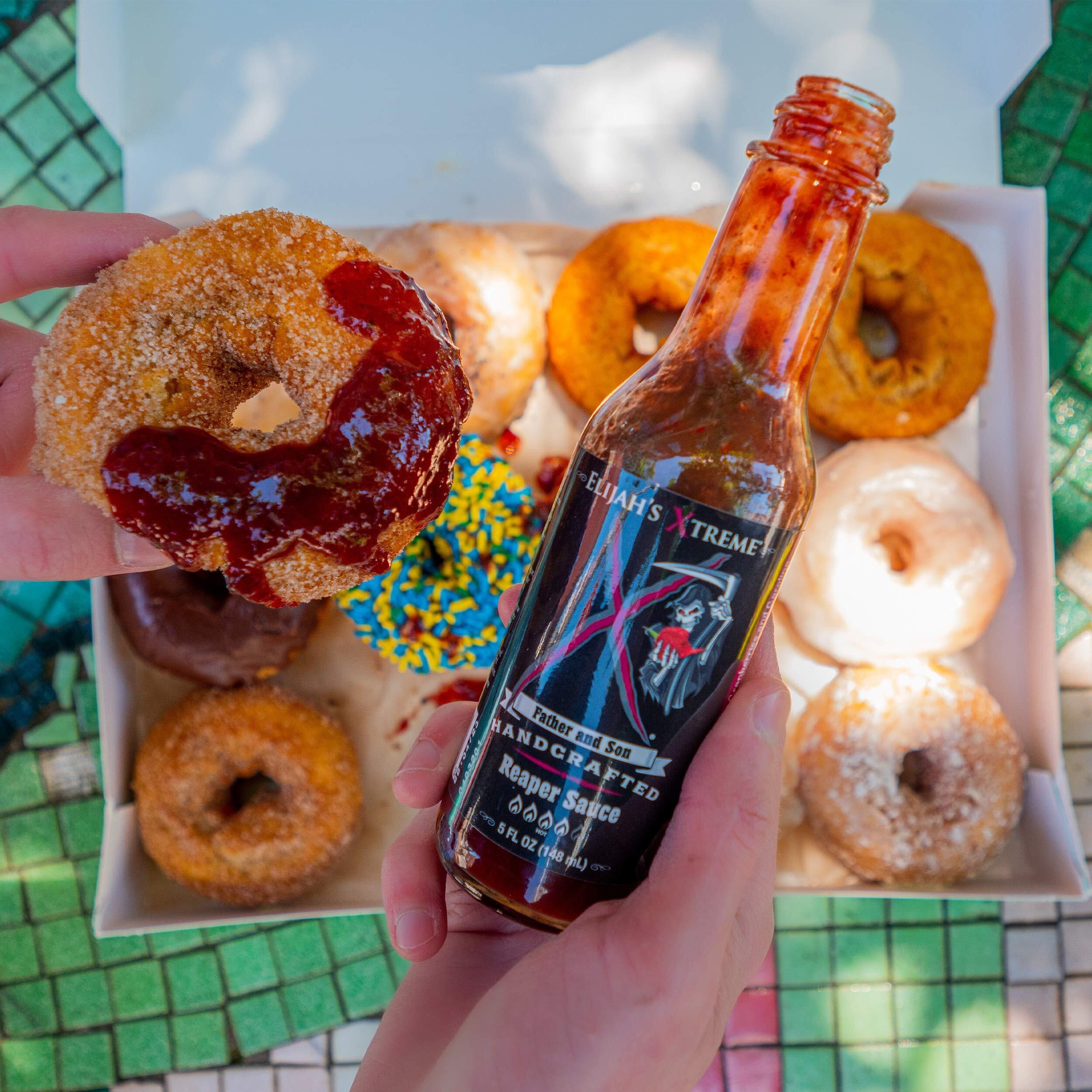 Elijah's Xtreme Carolina Reaper Hot Pepper Sauce With Sweet Black Cherries, Cranberries And Kentucky Bourbon (5 Oz) (2-Pack) (Xtreme Carolina Reaper Hot Pepper Sauce)