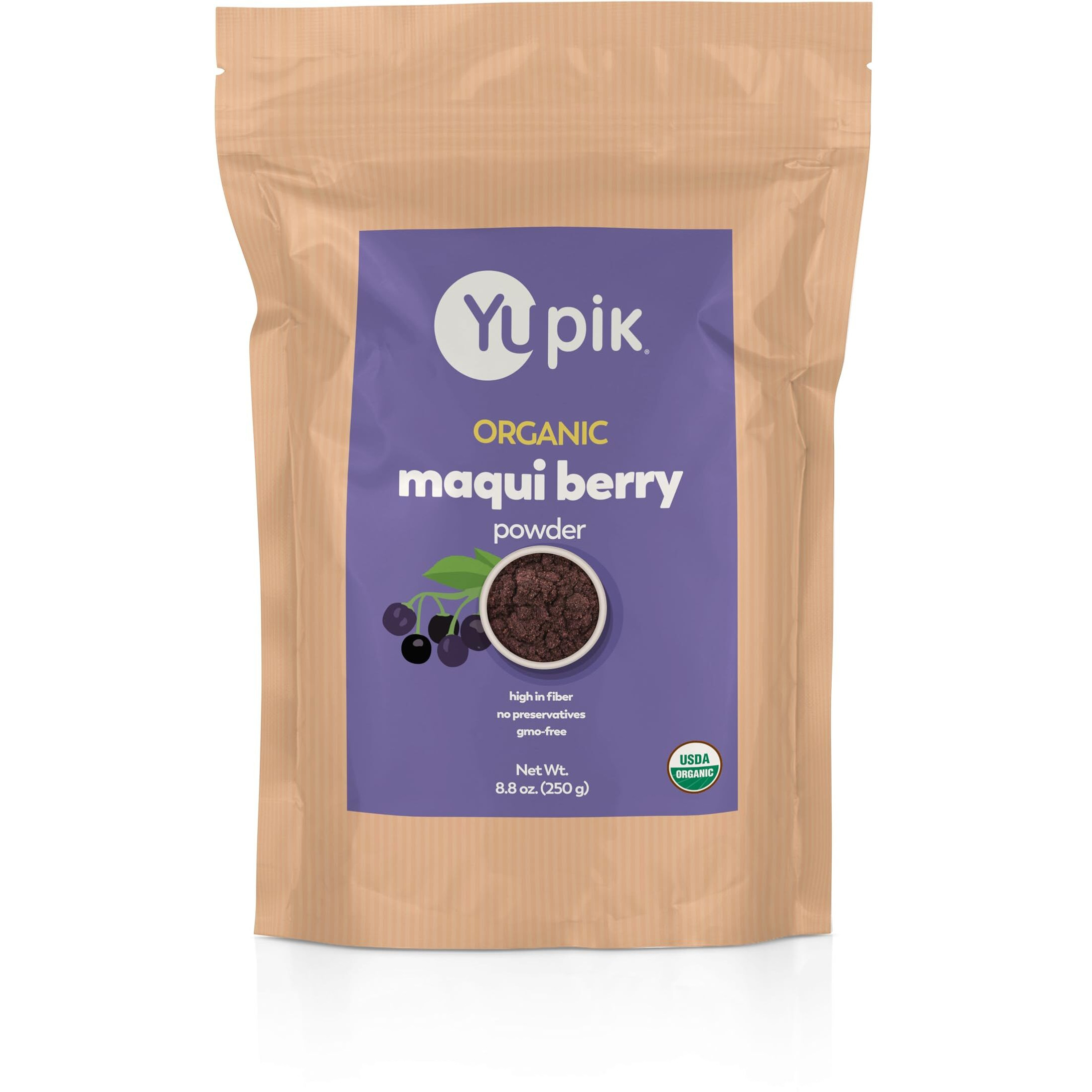 Yupik Organic Powder Superfood, Maqui, 8.8 Oz, Non-Gmo, Vegan, Gluten-Free, Pack Of 1