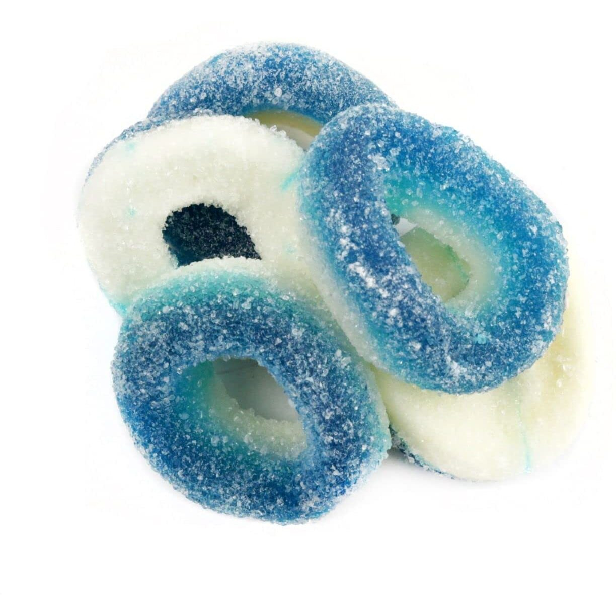 Kervan Candy Bebeto Blue Raspberry Rings - Fruity, Soft, Sweet & Sour Gummy Candy Bulk For Kids, Gift Snacks And Parties - Blue Raspberry Gummies Party Size Bag (5 Lbs)