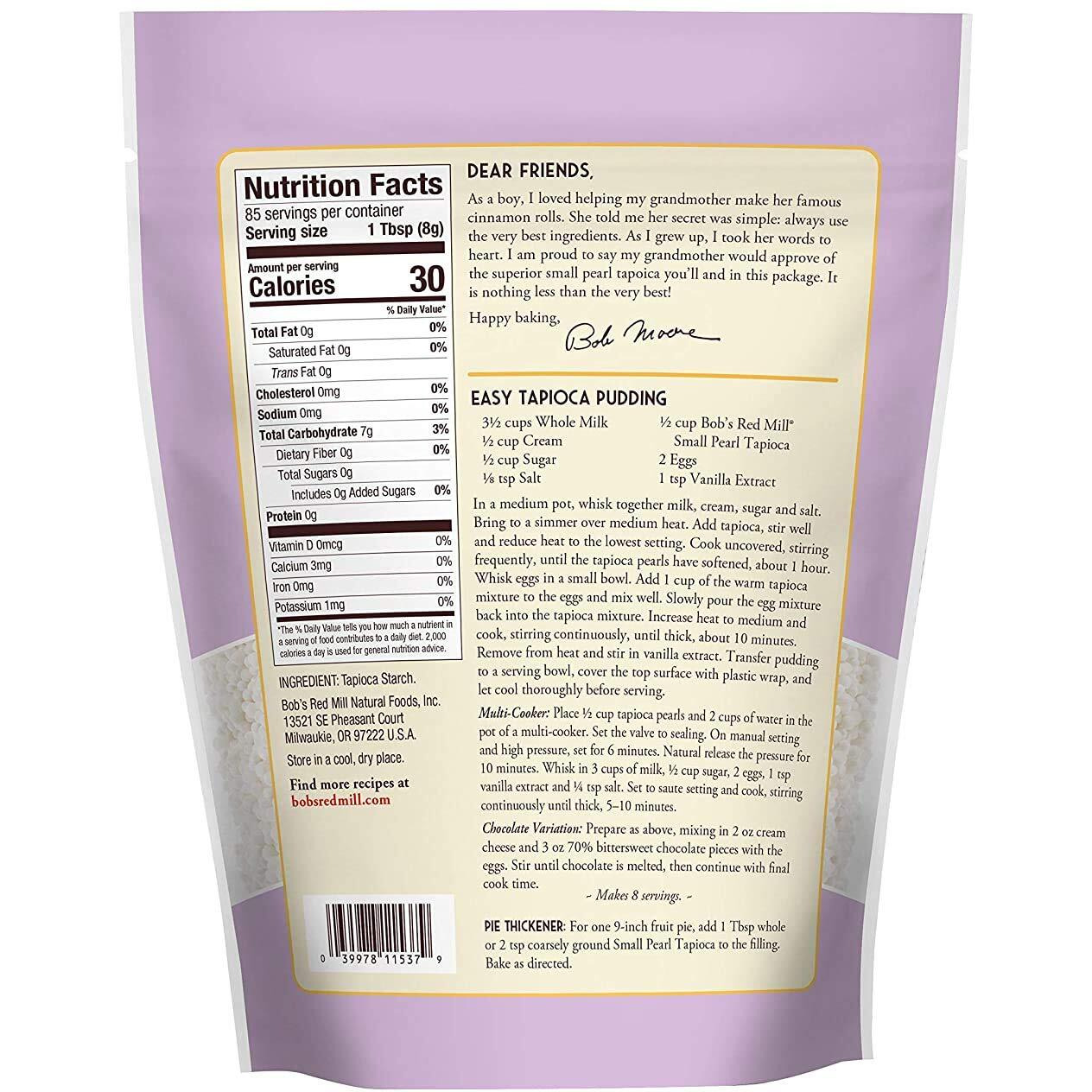 Bob's Red Mill Small Pearl Tapioca, 24 Oz (Pack Of 3)
