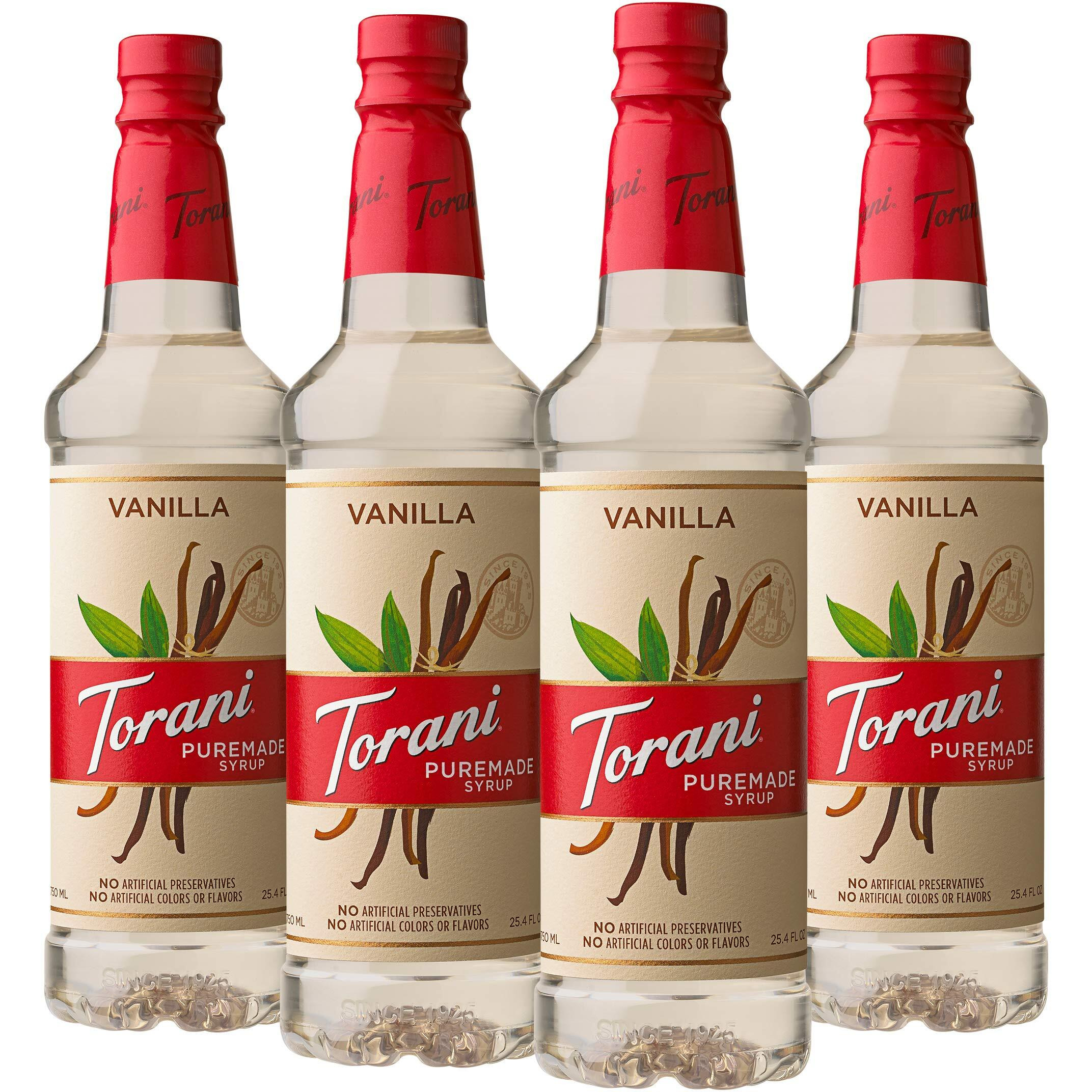 Torani Puremade Syrup, Vanilla, 25.4 Ounces (Pack Of 4)