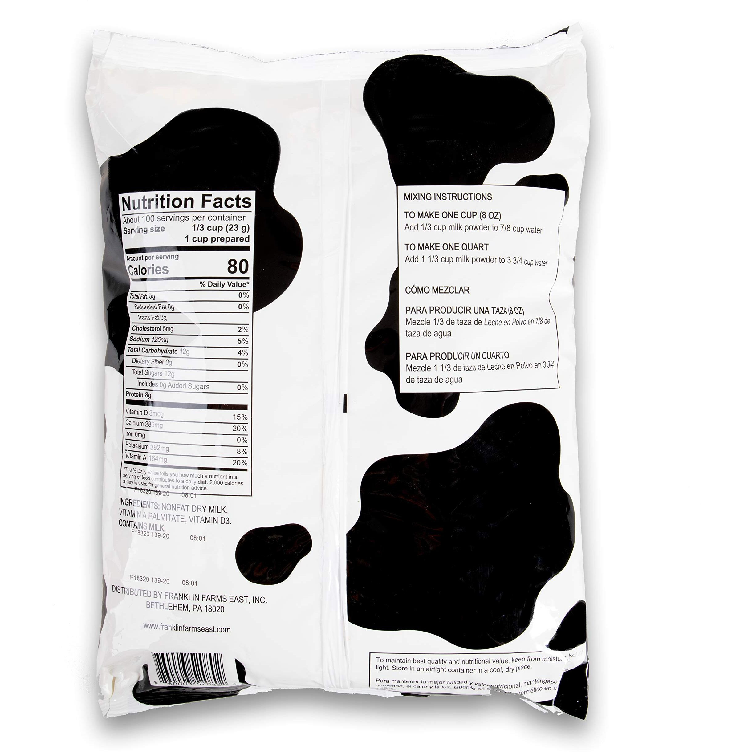 Premium Usa Instant Nonfat Dry Milk - 5 Pound Bag Bulk