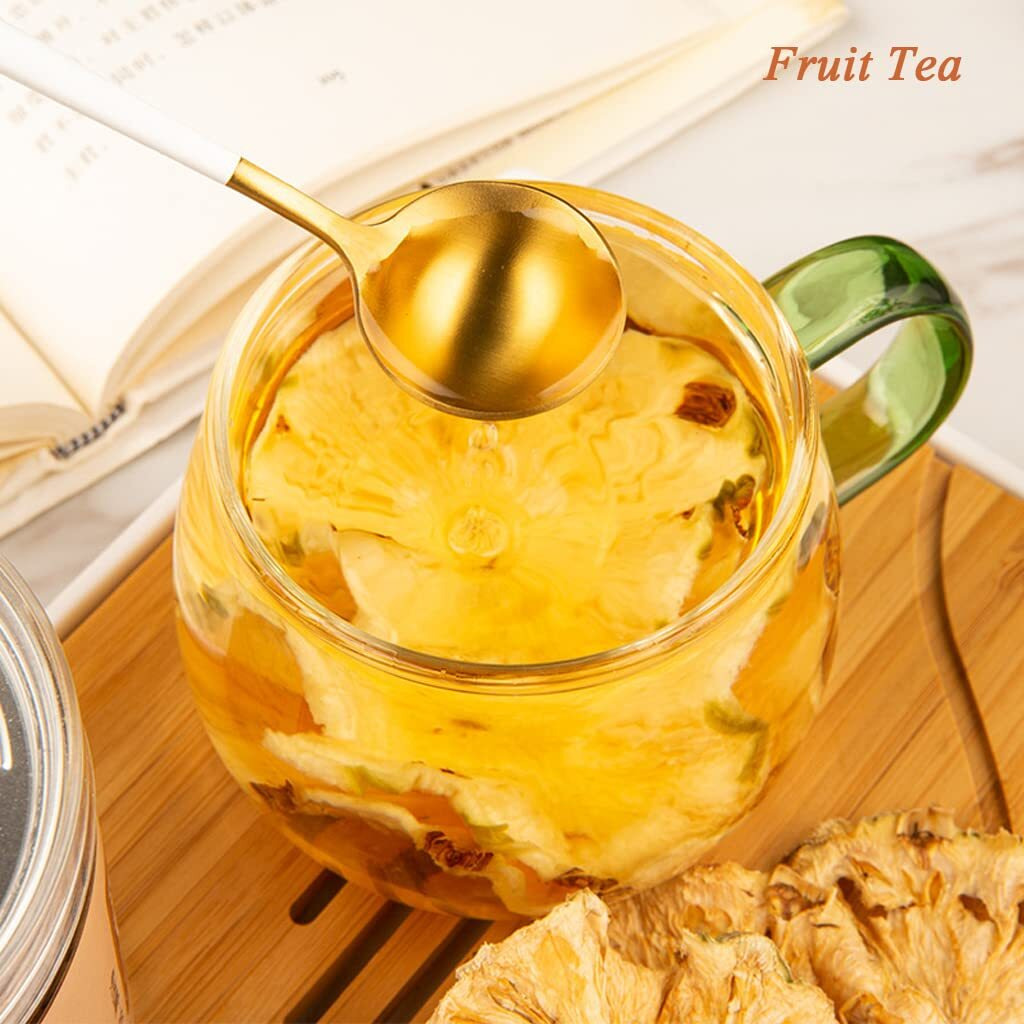 Mkostlich Dried Pineapple Slices, Dehydrated Pineapple Slices For Cocktail Garnish Drinks Baking Fruit Tea, No Sugar Added No Sulphur, Edible Dry Pineapple Flowers, 100G/3.52Oz (Pack Of 1)