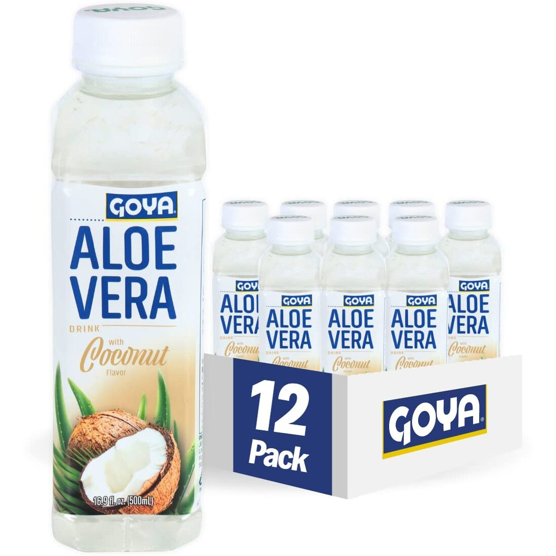 Goya Foods Goya Aloe Vera Drink With Coconut Flavor, 16.9 Fl Oz (Pack Of 12)