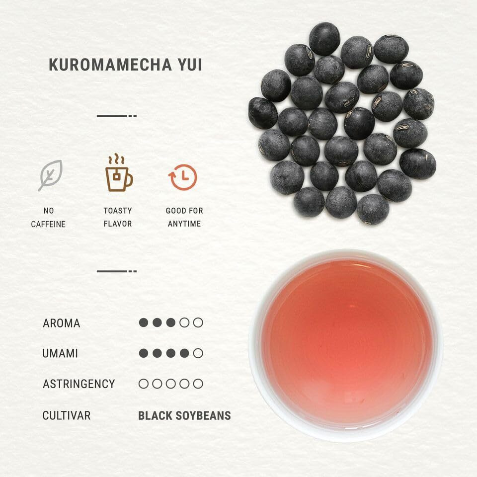 Senbird Organic Kuromamecha - Japanese Black Soybean Tea - From Hokkaido, Japan - Loose Leaf Kuromame Tea In Airtight Tea Tin (5.3Oz/150G)