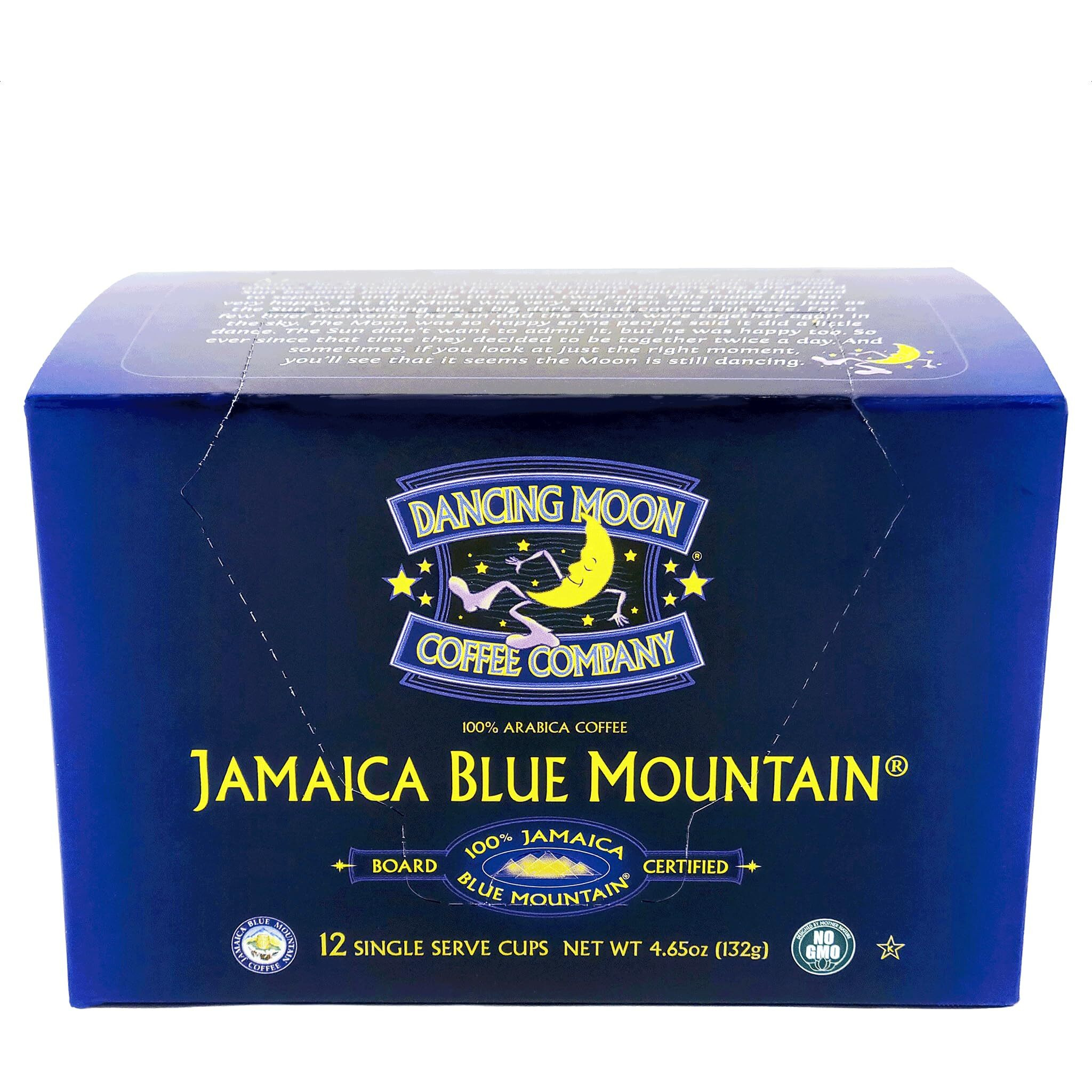 (2 Pack) Dancing Moon Brand, 100% Pure Jamaica Blue Mountain Coffee Pods - For Keurig Kcup Brewers, Medium Roast