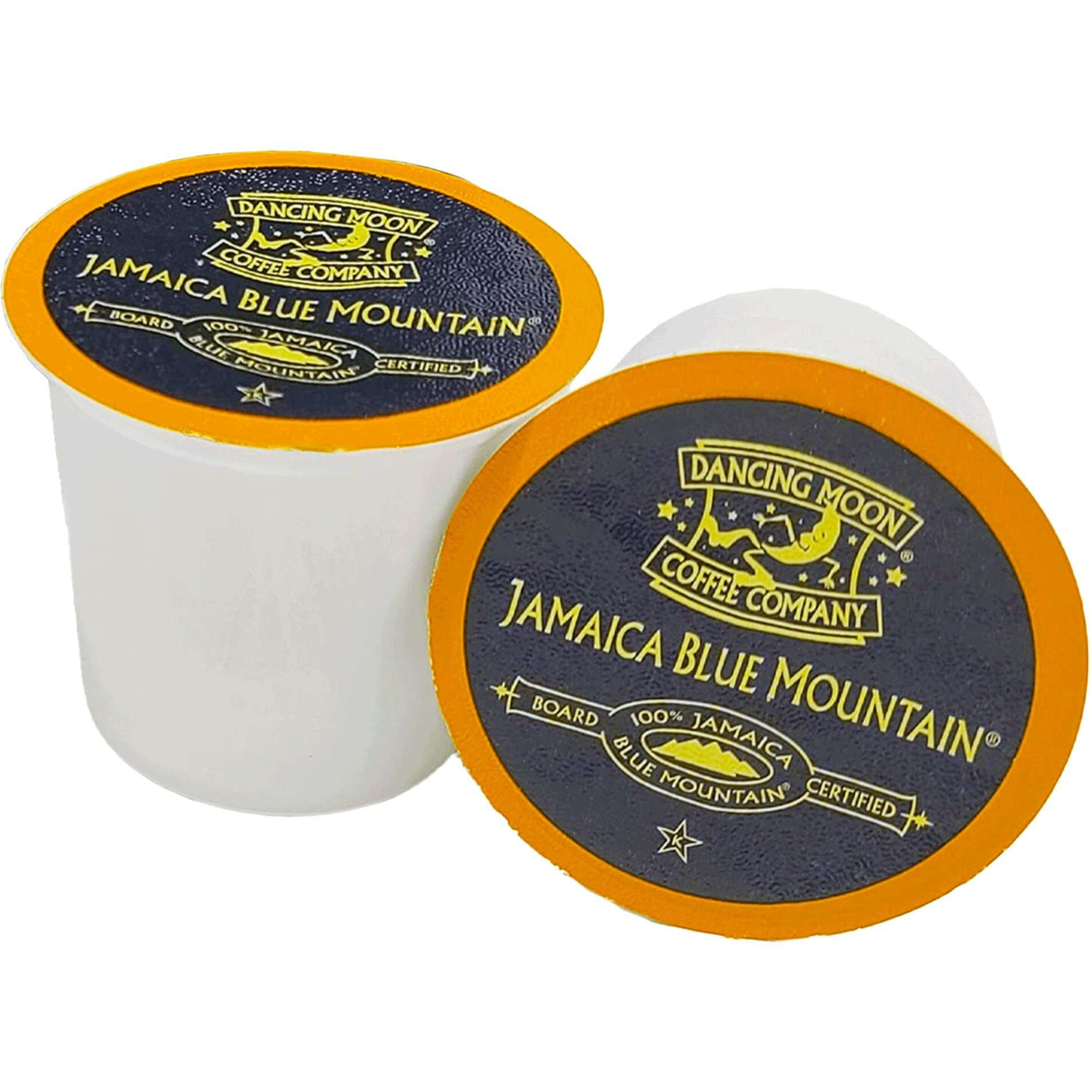 (2 Pack) Dancing Moon Brand, 100% Pure Jamaica Blue Mountain Coffee Pods - For Keurig Kcup Brewers, Medium Roast