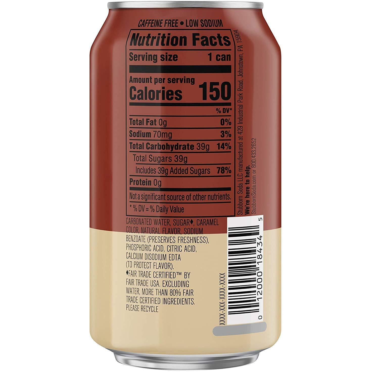 Stubborn Soda, Classic Root Beer, 12Oz Cans (12 Pack)