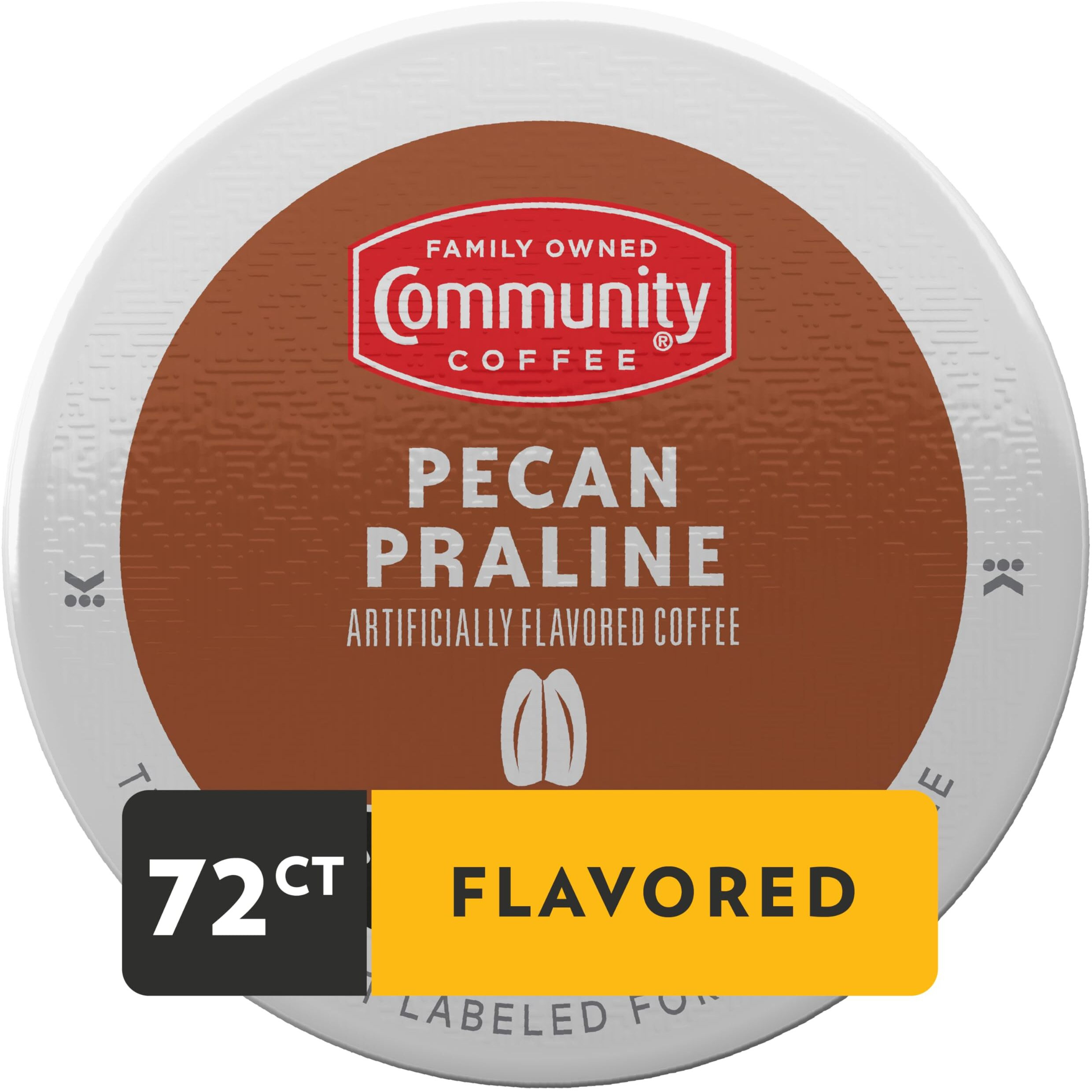 Community Coffee Pecan Praline Flavored 72 Count Coffee Pods, Medium Roast, Compatible With Keurig 2.0 K-Cup Brewers, 12 Count (Pack Of 6)