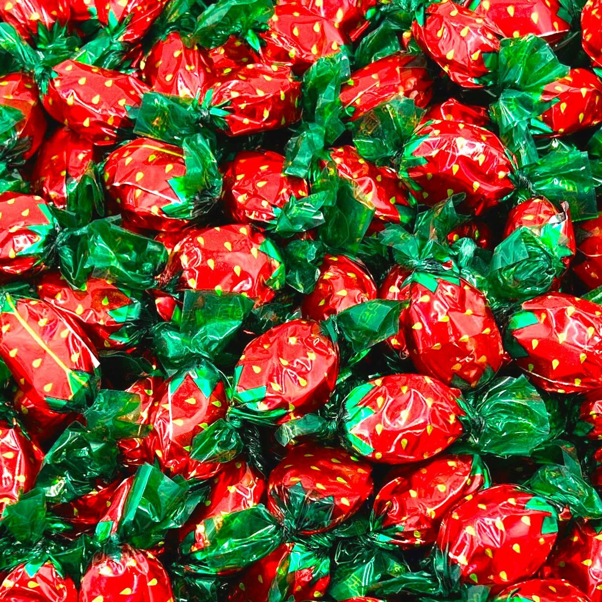 Strawberry Filled Bon Bons Hard Candy, Individually Wrapped (1 Pound Bag)