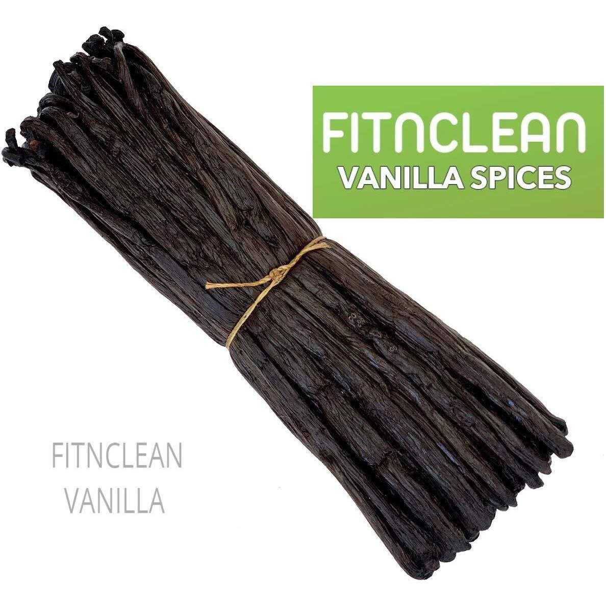 16Oz Organic Vanilla Beans Grade A Madagascar Bourbon. Certified Usda Organic. Bulk 6""-8"" For Extract, Baking And Cooking By Fitnclean Vanilla| 1 Pound (1 Lb) Fresh Non-Gmo Whole Gourmet Pods