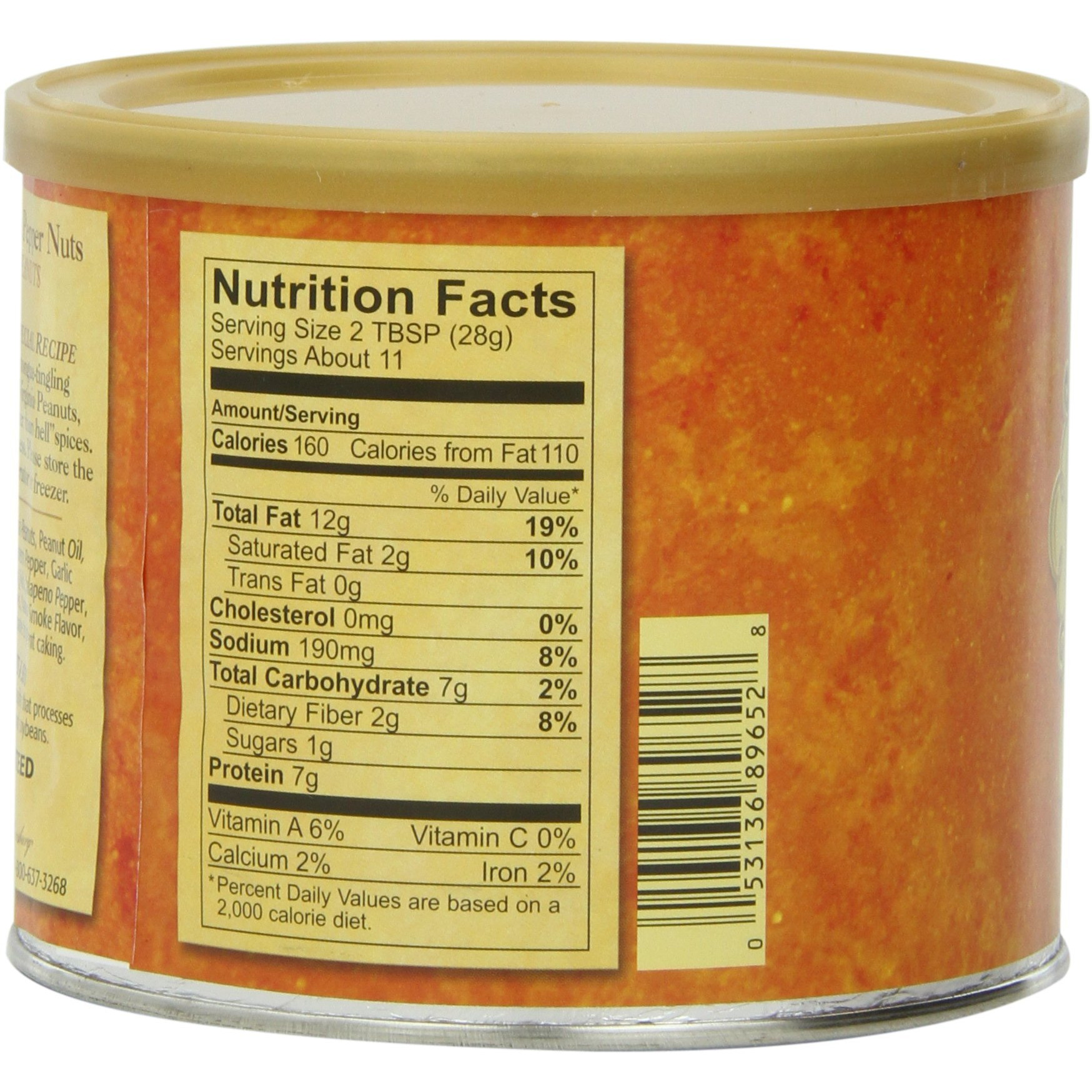 The Peanut Shop Of Williamsburg Hot Habanero Chile Pepper Nuts, 10.5-Ounce Tin