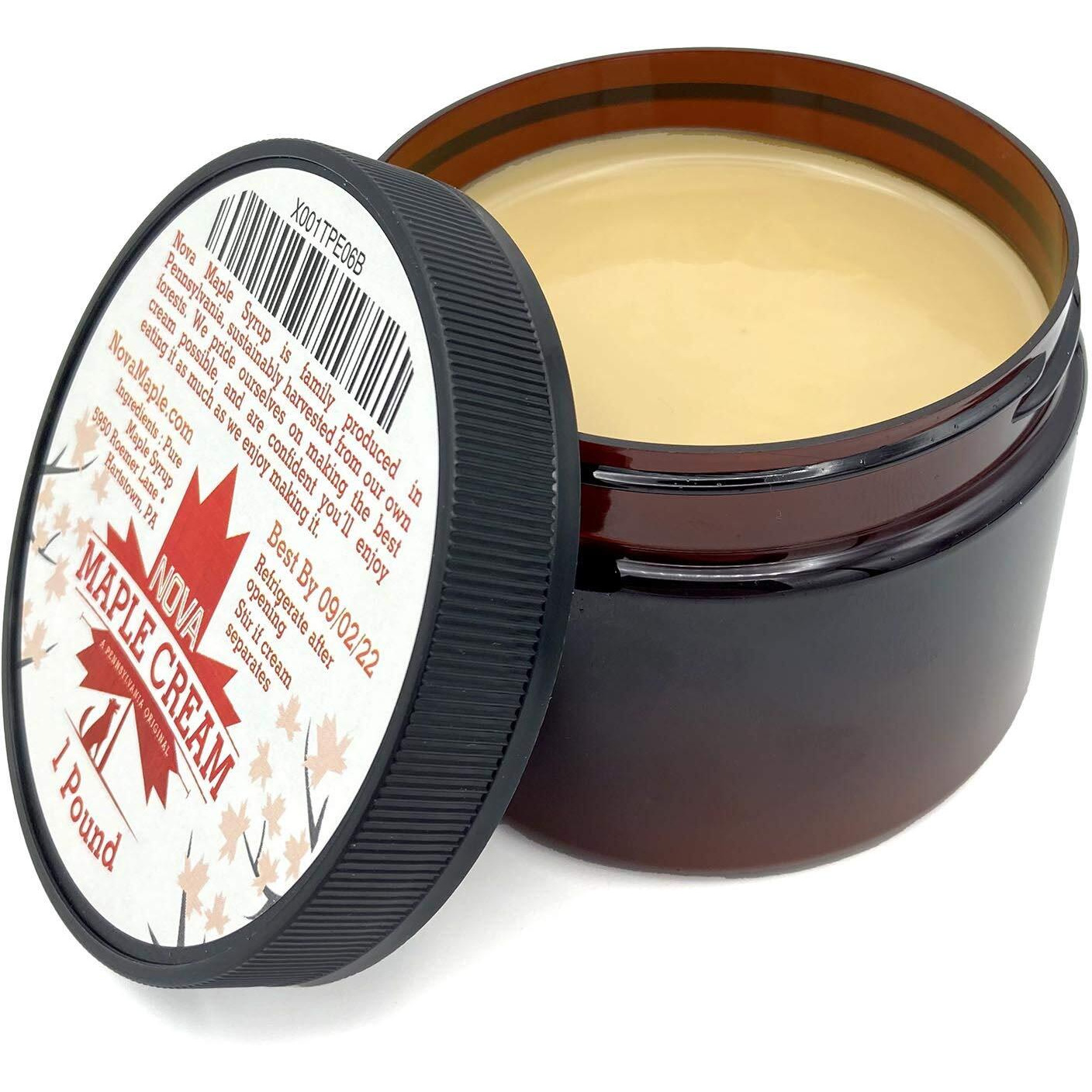 Nova Maple Cream - Pure Grade-A Maple Cream Butter Spread (1 Pound)