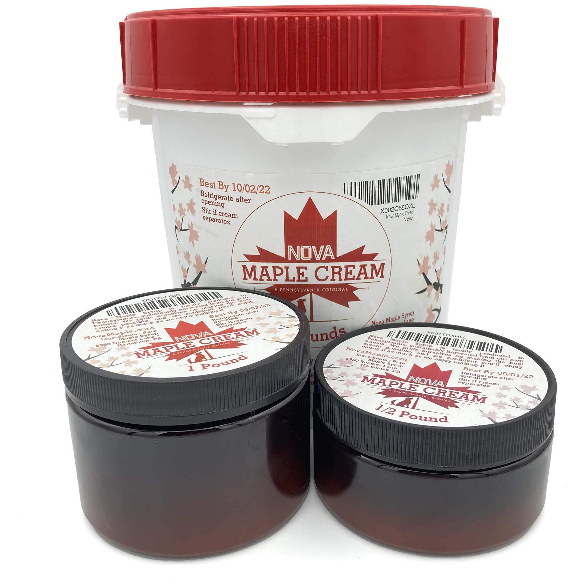 Nova Maple Cream - Pure Grade-A Maple Cream Butter Spread (1 Pound)