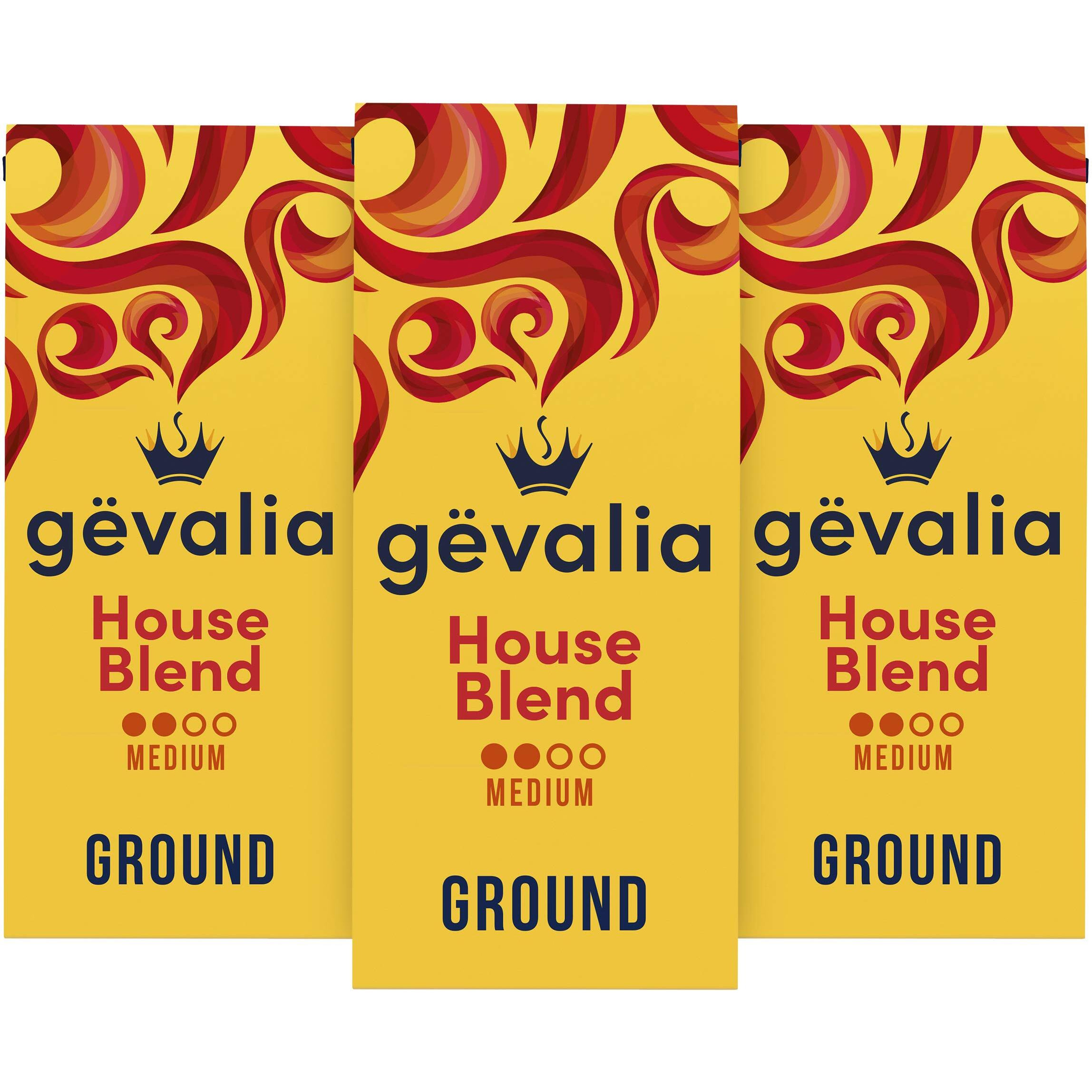 Gevalia House Blend Medium Roast Ground Coffee 12 Oz Bag (Pack Of 3)