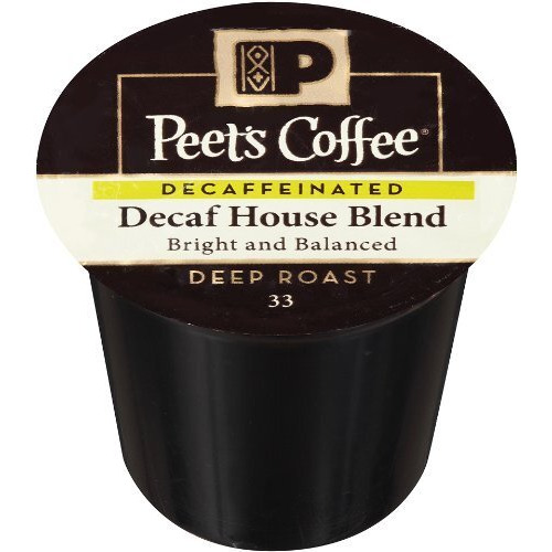Peet's Coffee, Dark Roast Decaffeinated Coffee K-Cup Pods For Keurig Brewers - Decaf House Blend 96 Count (4 Boxes Of 24 K-Cup Pods)
