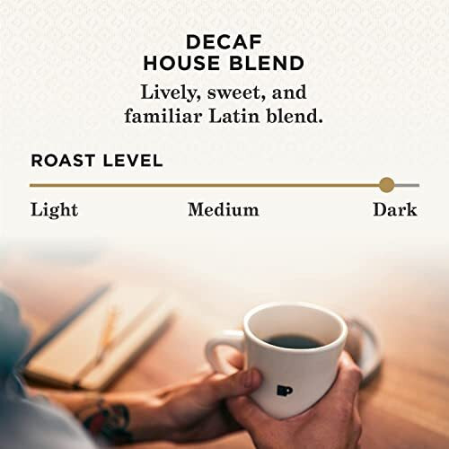 Peet's Coffee, Dark Roast Decaffeinated Coffee K-Cup Pods For Keurig Brewers - Decaf House Blend 96 Count (4 Boxes Of 24 K-Cup Pods)