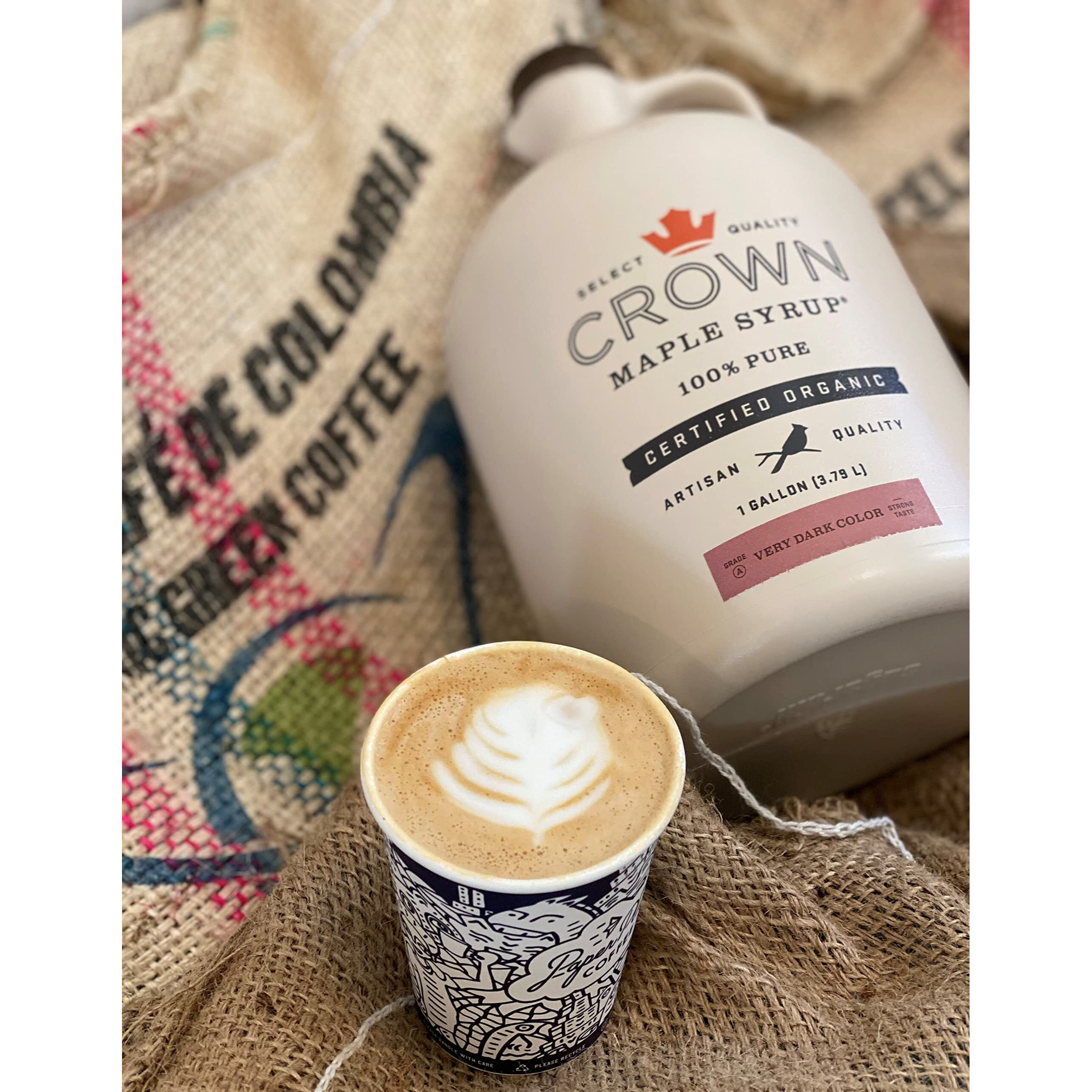 Crown Maple Organic Grade A Maple Syrup, Very Dark, 128 Fl. Oz (Pack Of 1)