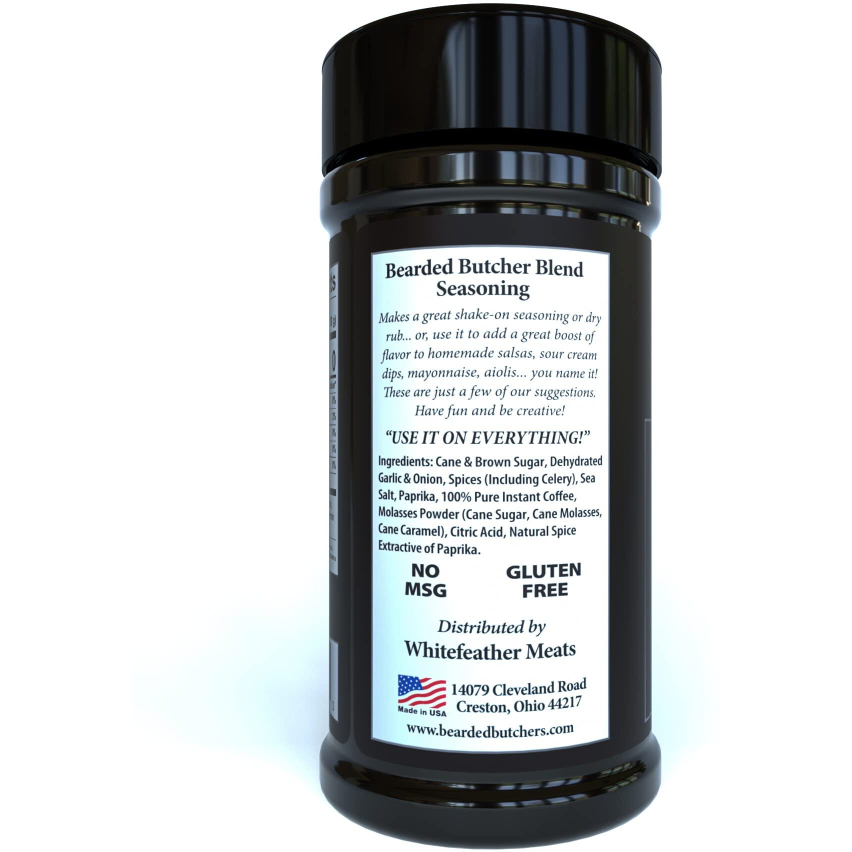 Bearded Butcher Black Blend Seasoning, Delicious Flavor, Versatile, Low Calorie, No Msg