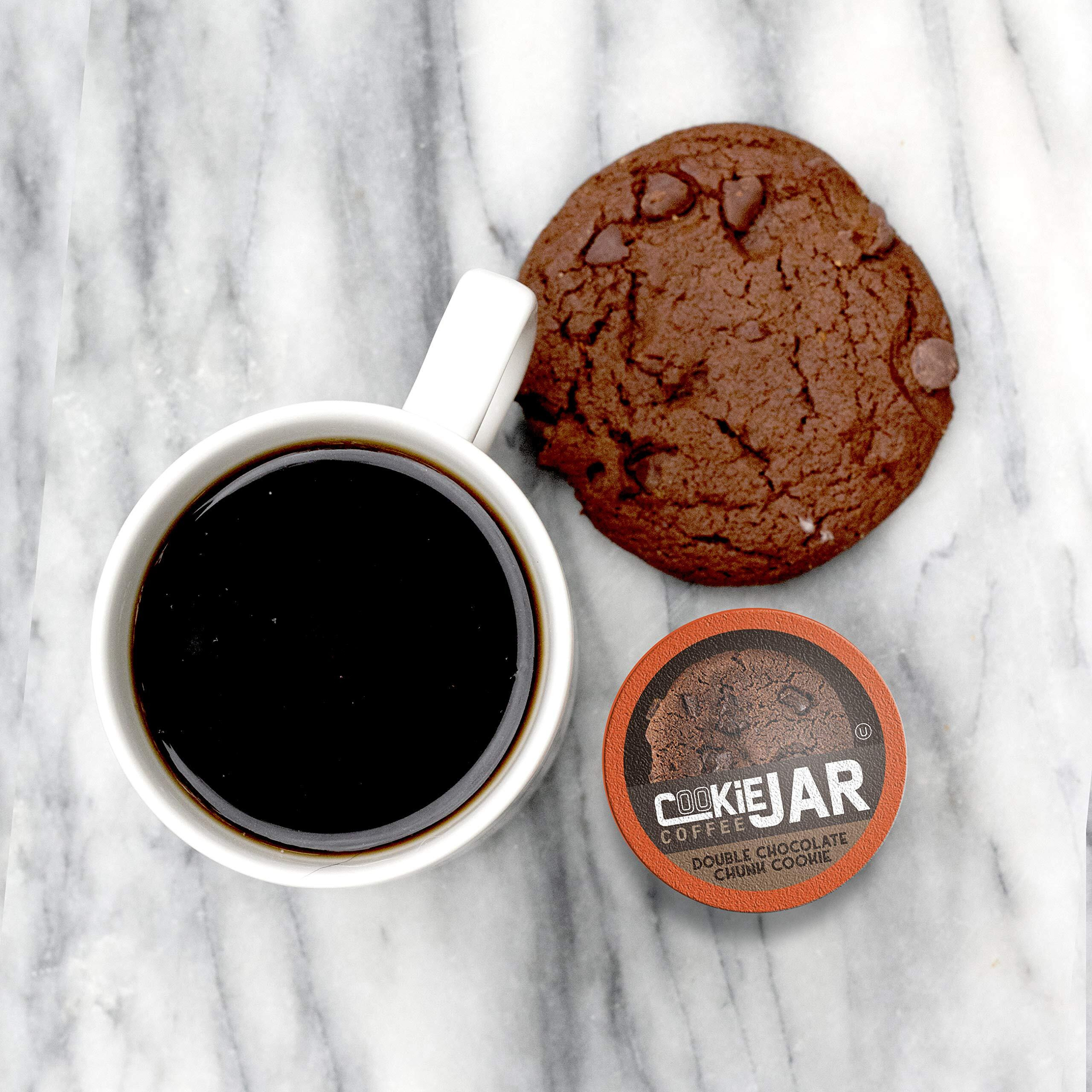 Cookie Jar Double Chocolate Chunk Flavored Coffee Pods For Keurig K Cup Brewers, 40 Count - Rich Chocolate Flavor In Every Cup, Perfect For Dessert Lovers