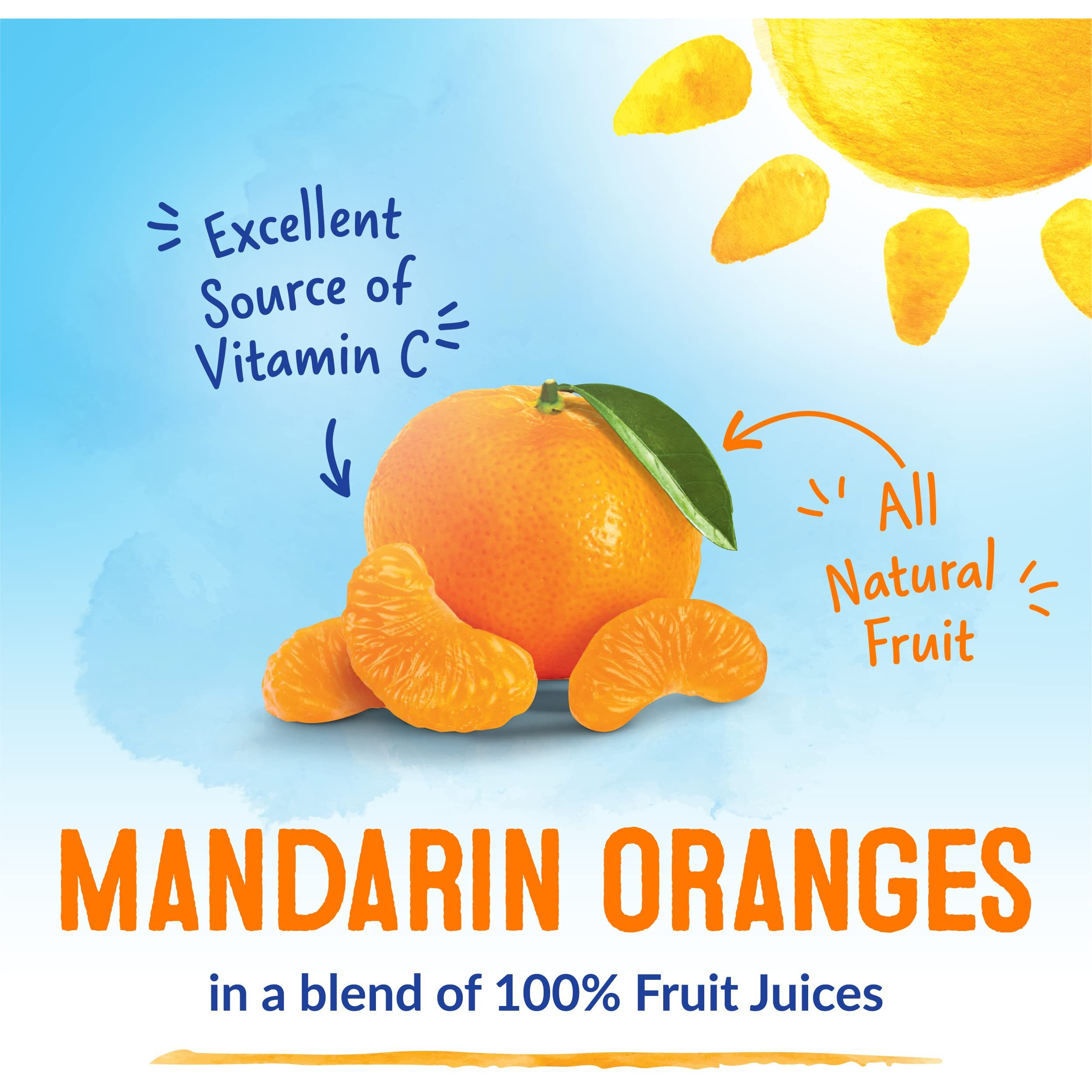 Dole Fruit Jars, Mandarin Oranges In 100% Fruit Juice, Gluten Free, Pantry Staples, 23.5 Oz Resealable Jars, 8 Count