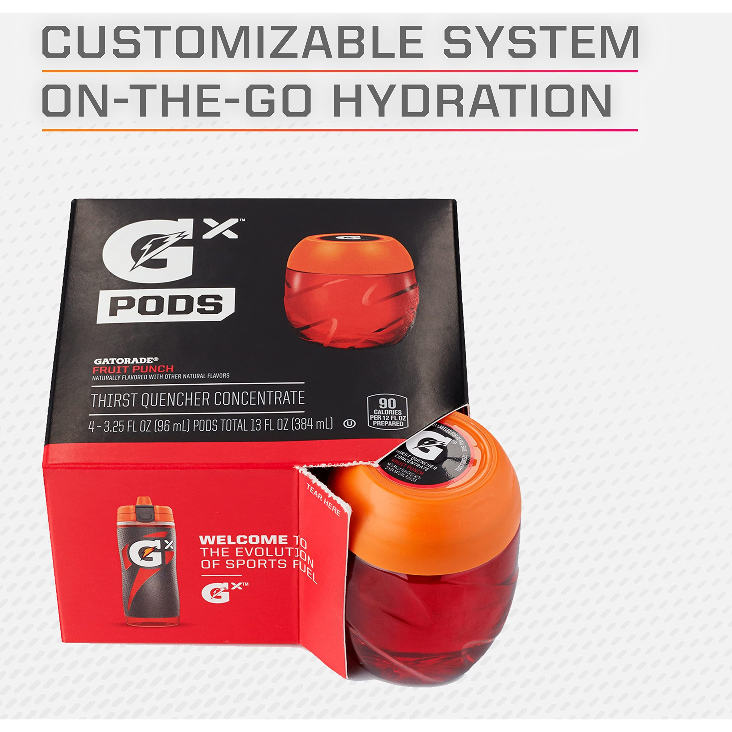 Gatorade Unisex Adult Gatorade Gx Pods, Strawberry Raspberry 4 Count (Pack Of 6)
