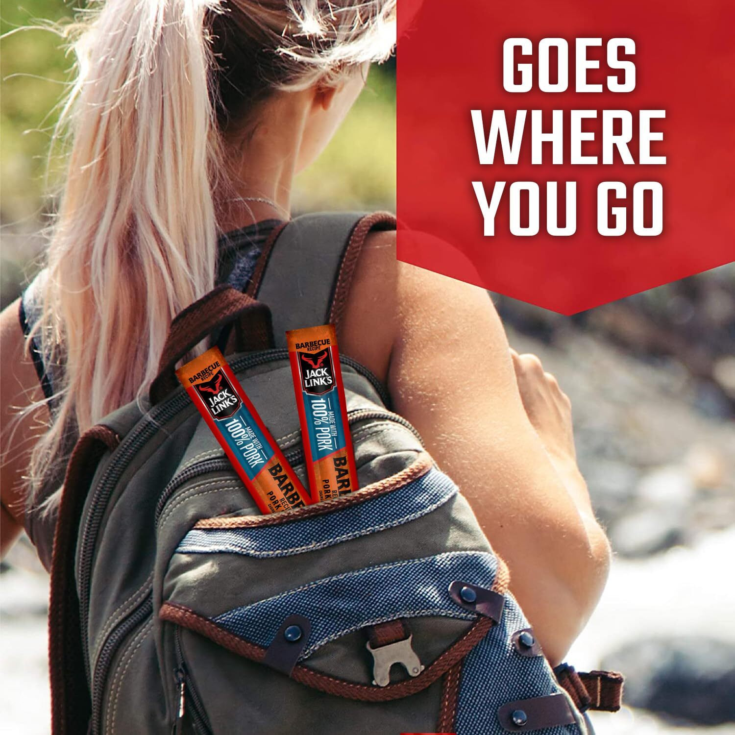 Jack Link's Meat Sticks, Barbecue Pork Sticks - Protein Snack, Individually Wrapped Meat Stick With 5G Of Protein - 0.92 Oz. (20 Count)