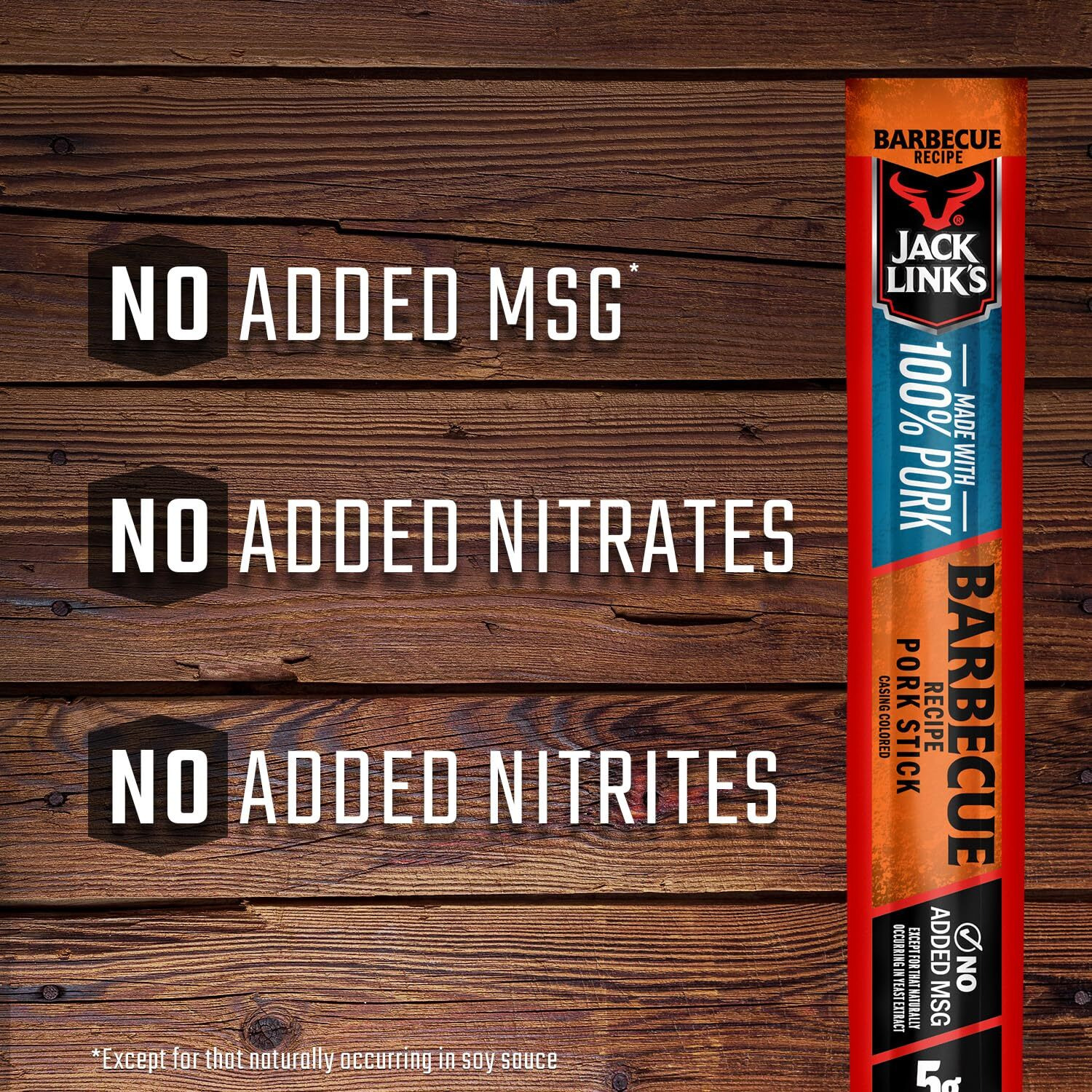 Jack Link's Meat Sticks, Barbecue Pork Sticks - Protein Snack, Individually Wrapped Meat Stick With 5G Of Protein - 0.92 Oz. (20 Count)