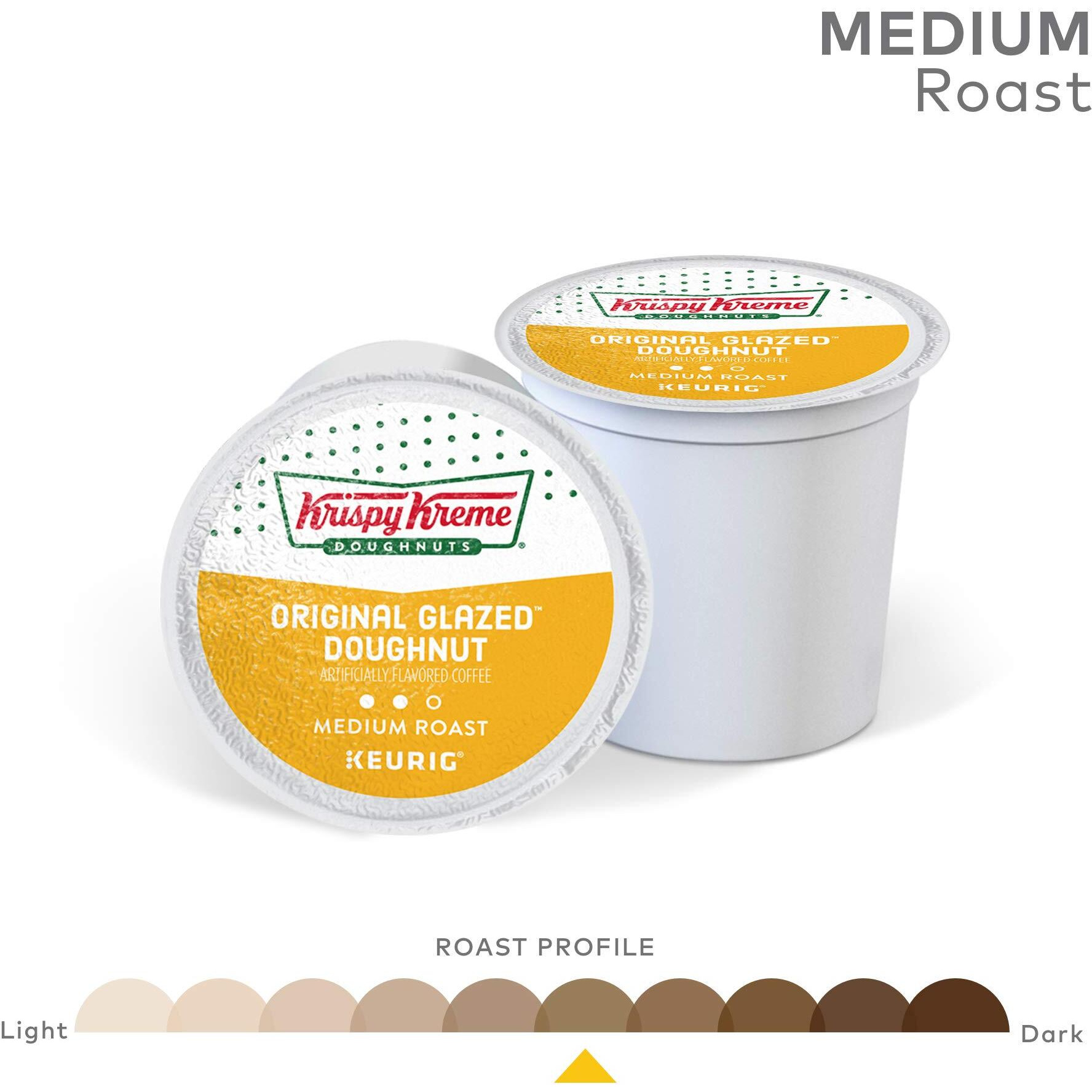 Krispy Kreme Original Glazed Doughnut, Single-Serve Keurig K-Cup Pods, Flavored Medium Roast Coffee, 72 Count